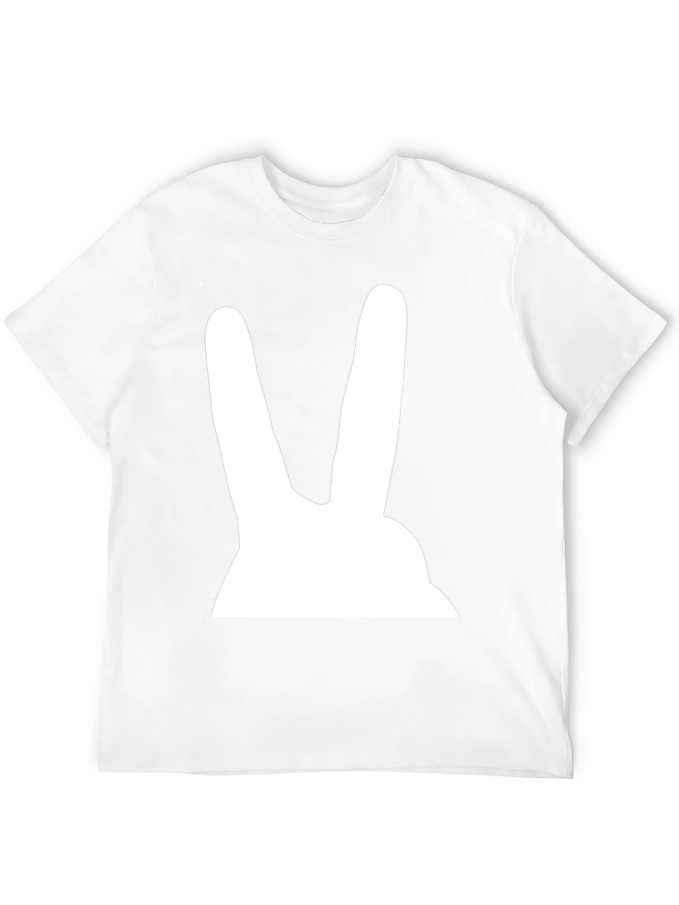 Bunny Ears Graphic Tee - Black Cotton T-Shirt