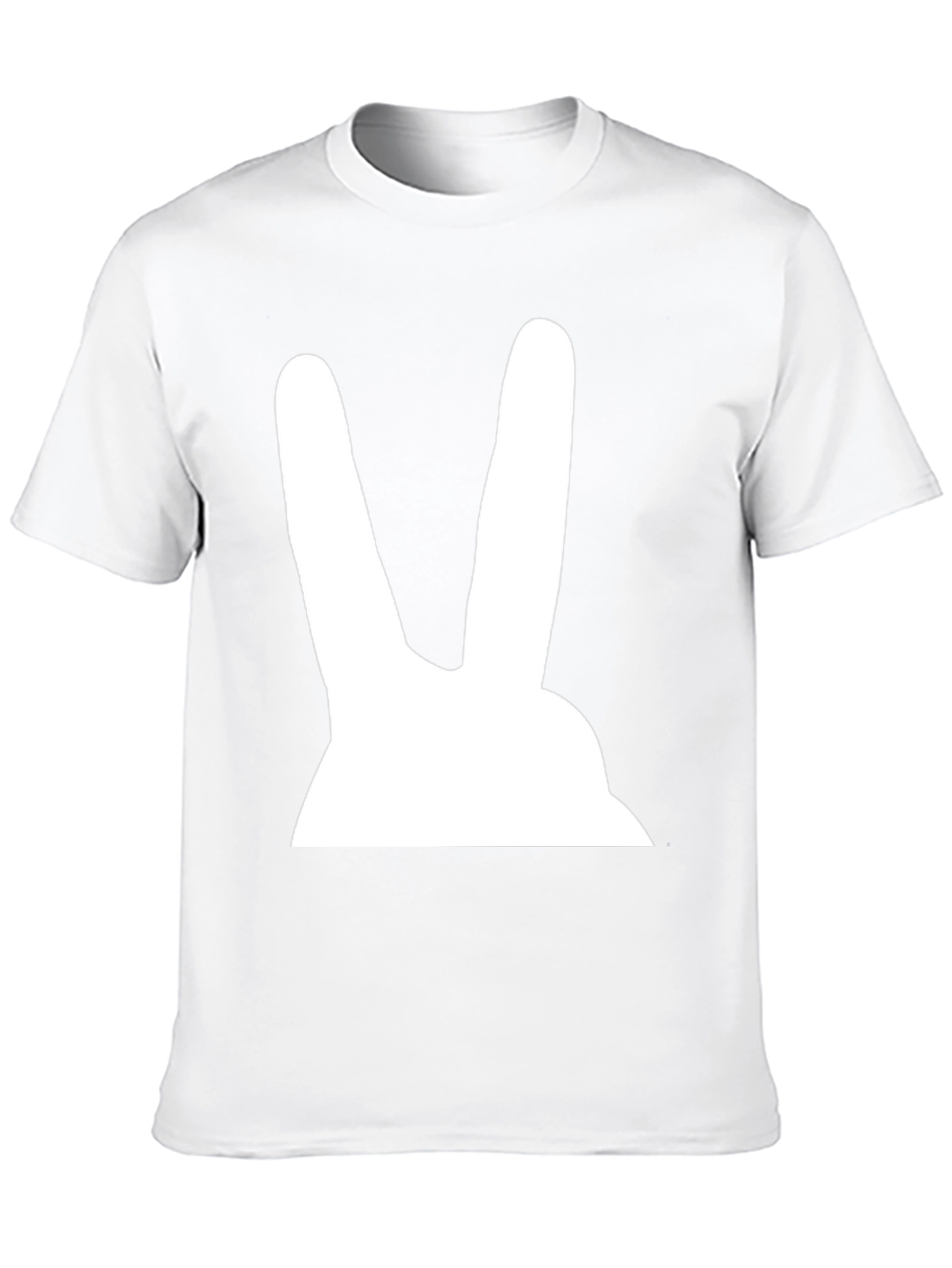 Bunny Ears Graphic Tee - Black Cotton T-Shirt