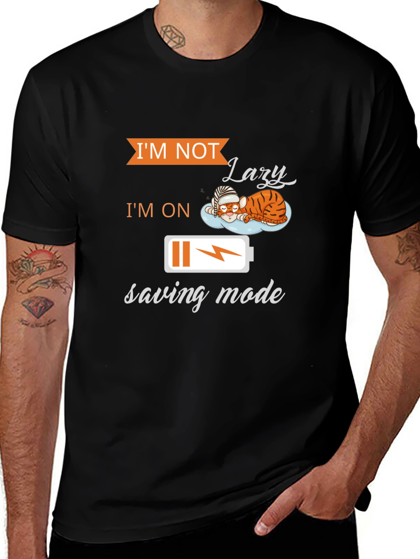 Lazy Saving Mode T-Shirt - Funny Graphic Tee