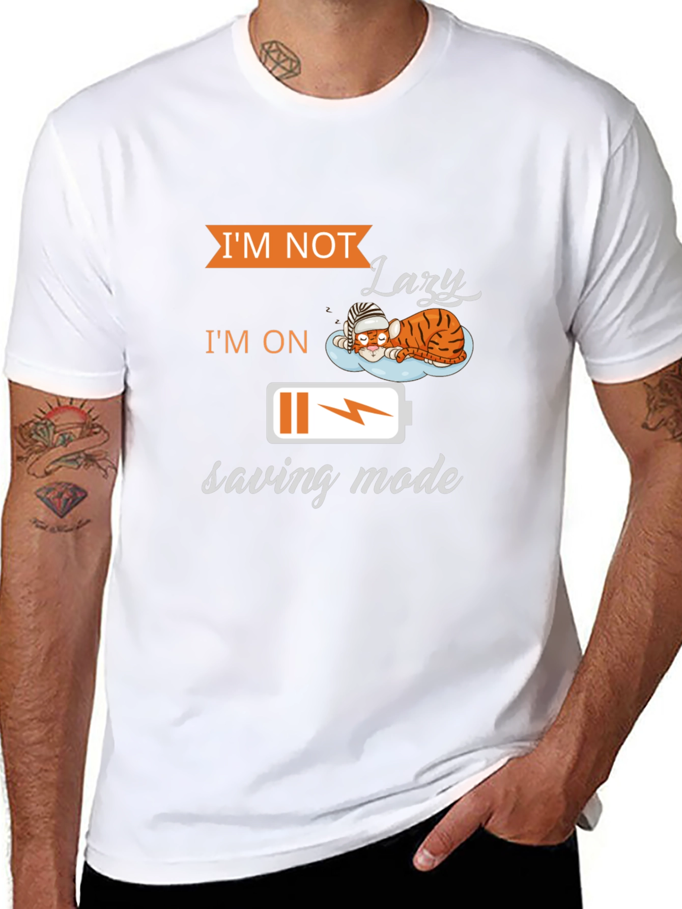 Lazy Saving Mode T-Shirt - Funny Graphic Tee