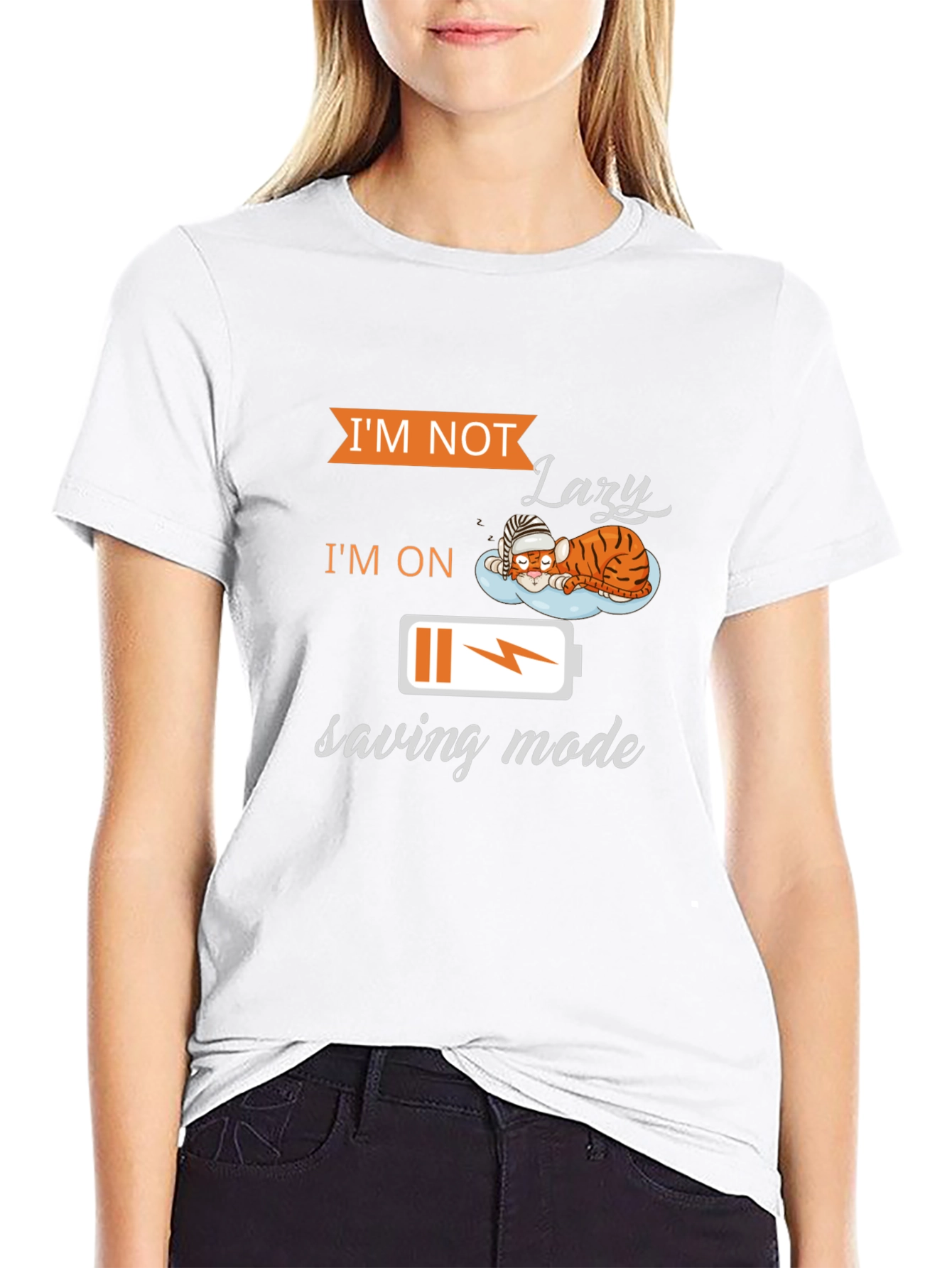 Lazy Saving Mode T-Shirt - Funny Graphic Tee