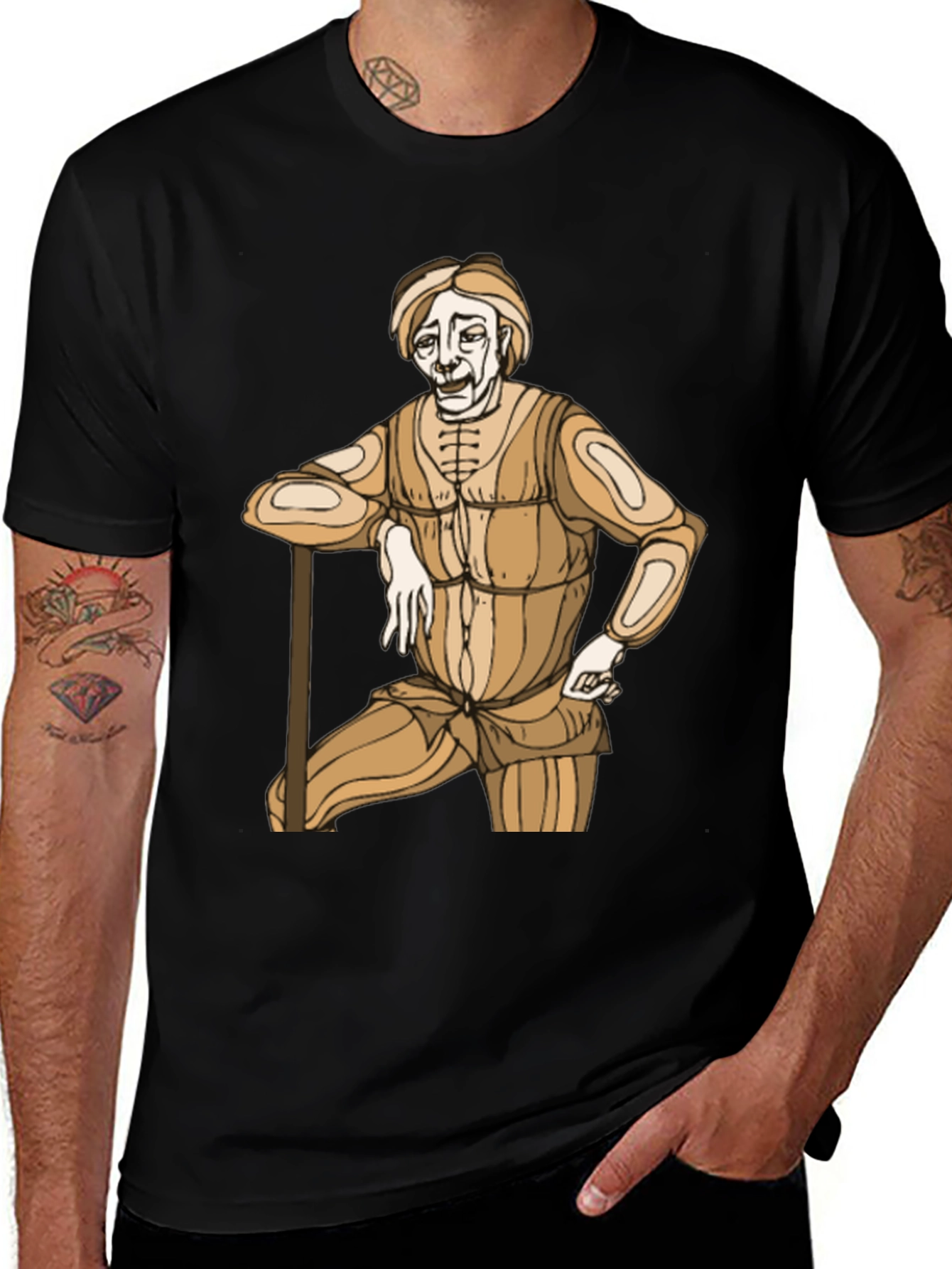 Retro Cartoon Graphic Tee - Black