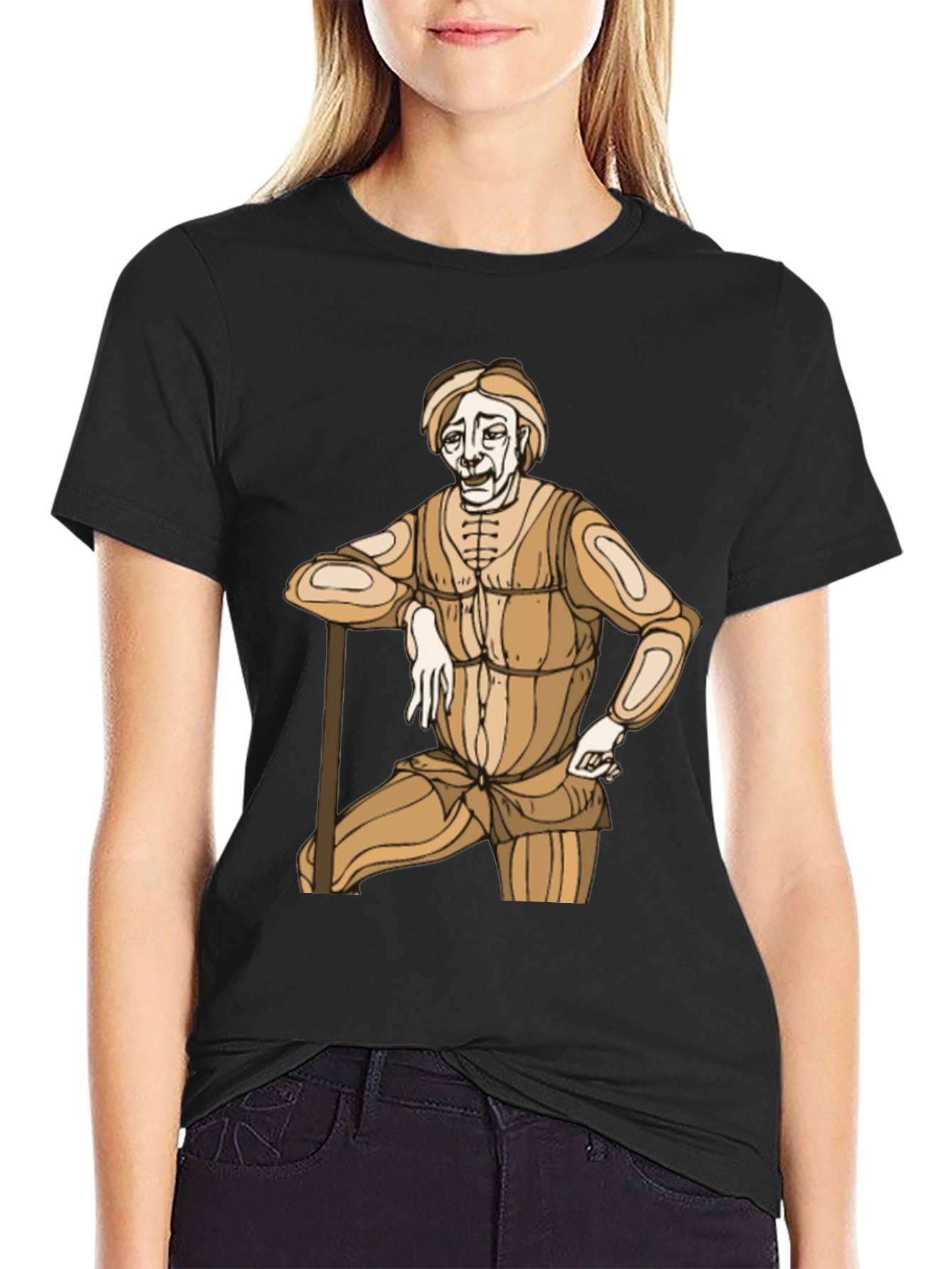 Retro Cartoon Graphic Tee - Black