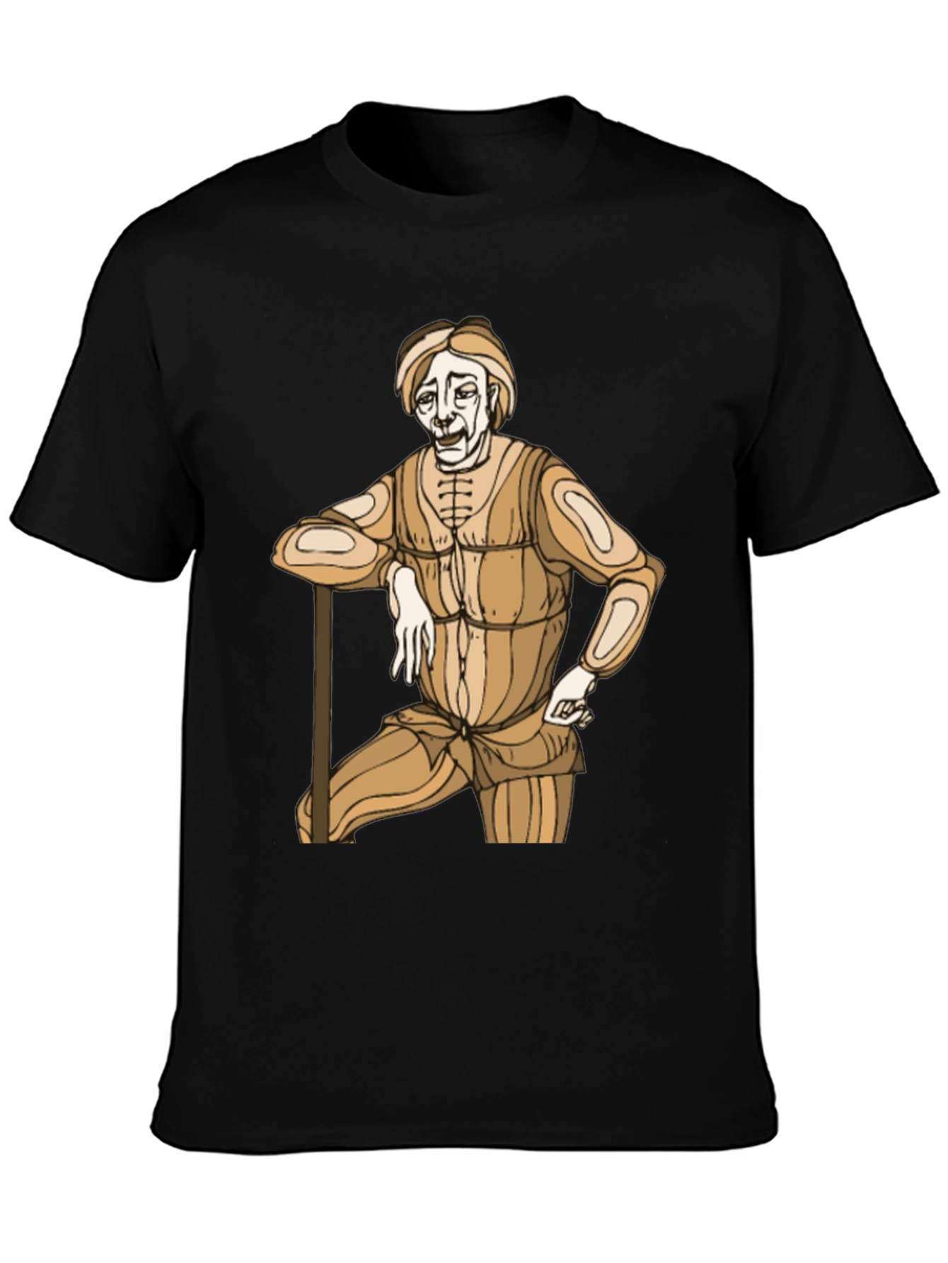 Retro Cartoon Graphic Tee - Black