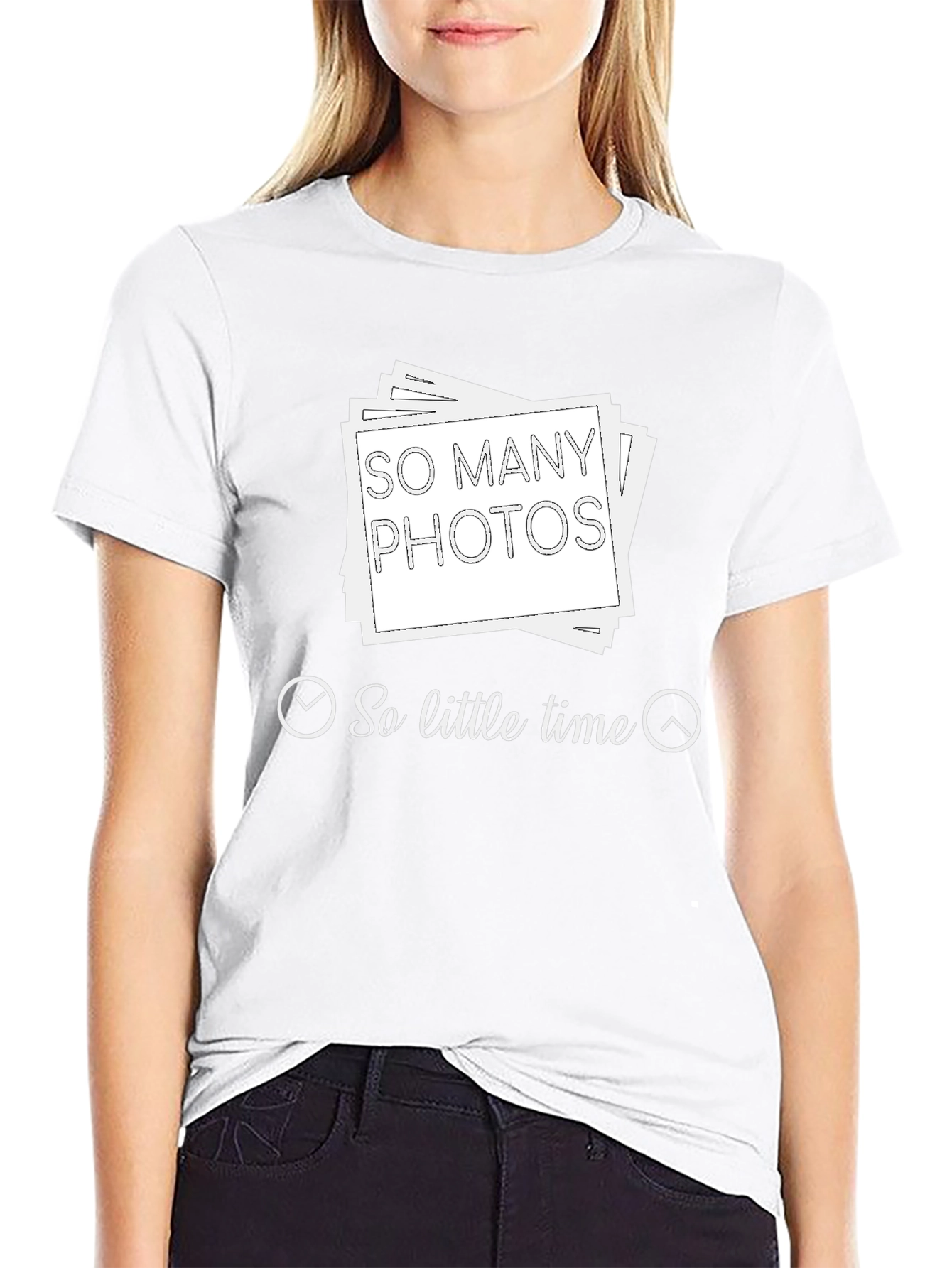 So Many Photos So Little Time Black T-Shirt