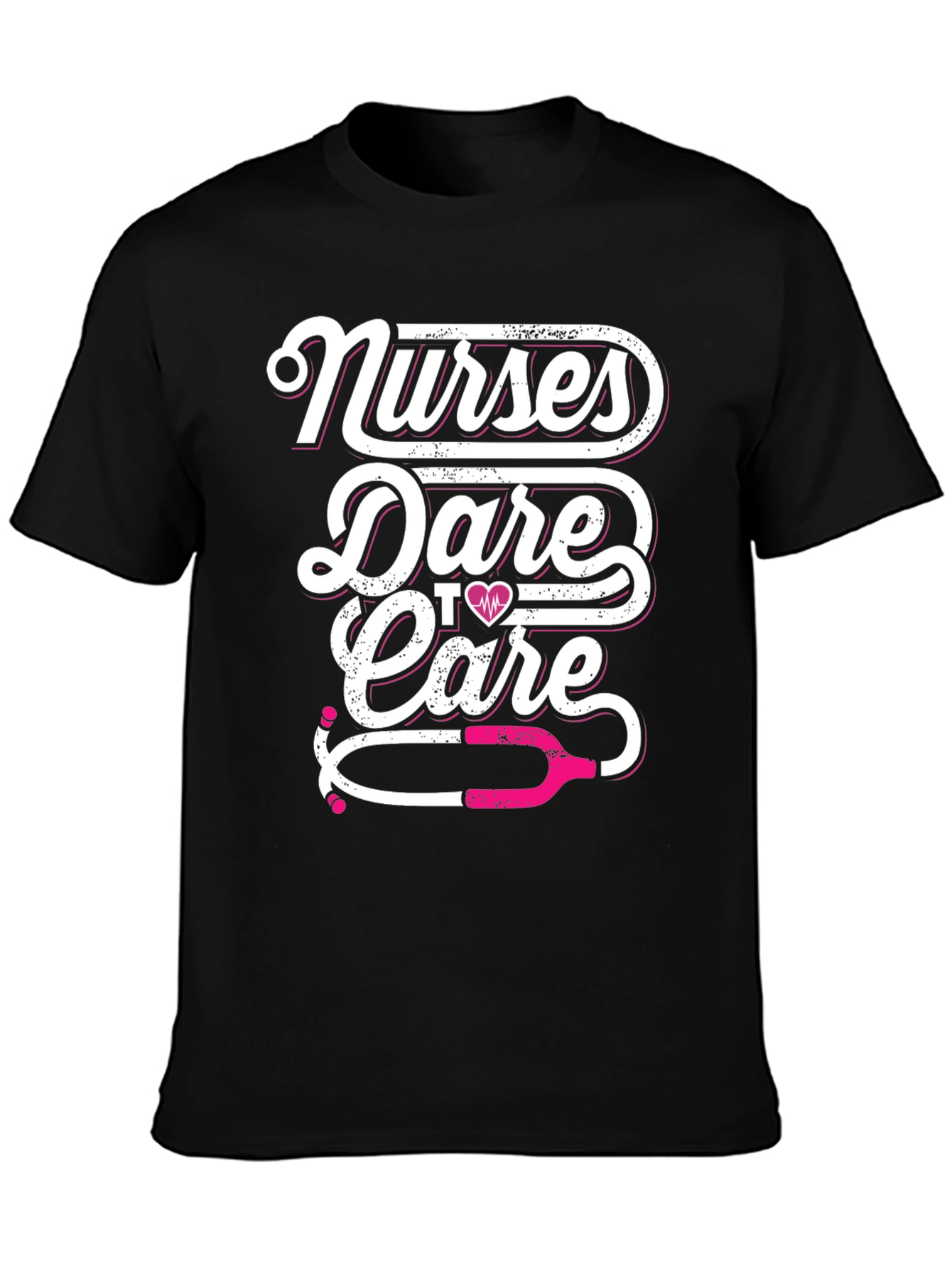 Nurses Dare to Care Black T-Shirt