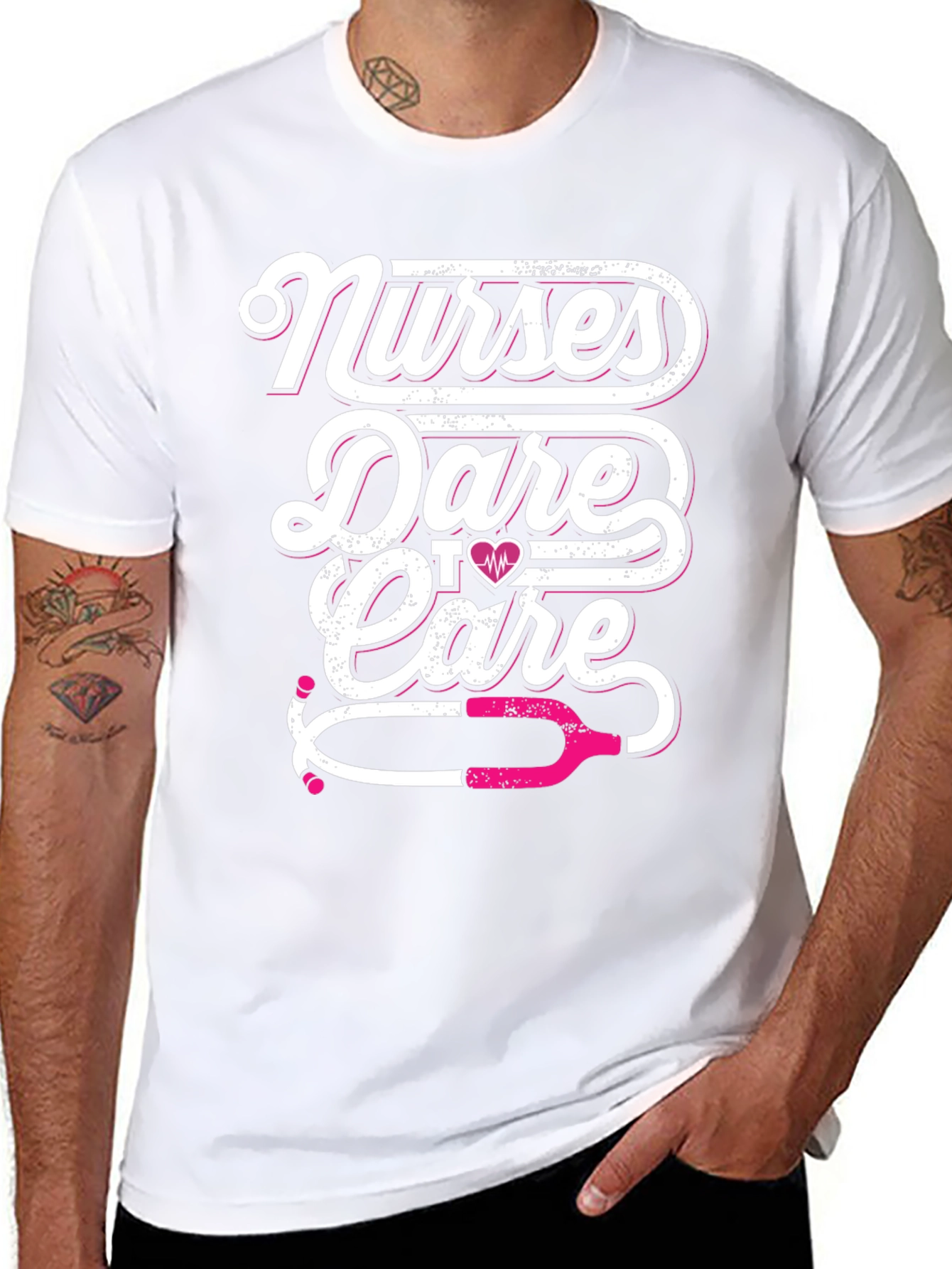 Nurses Dare to Care Black T-Shirt