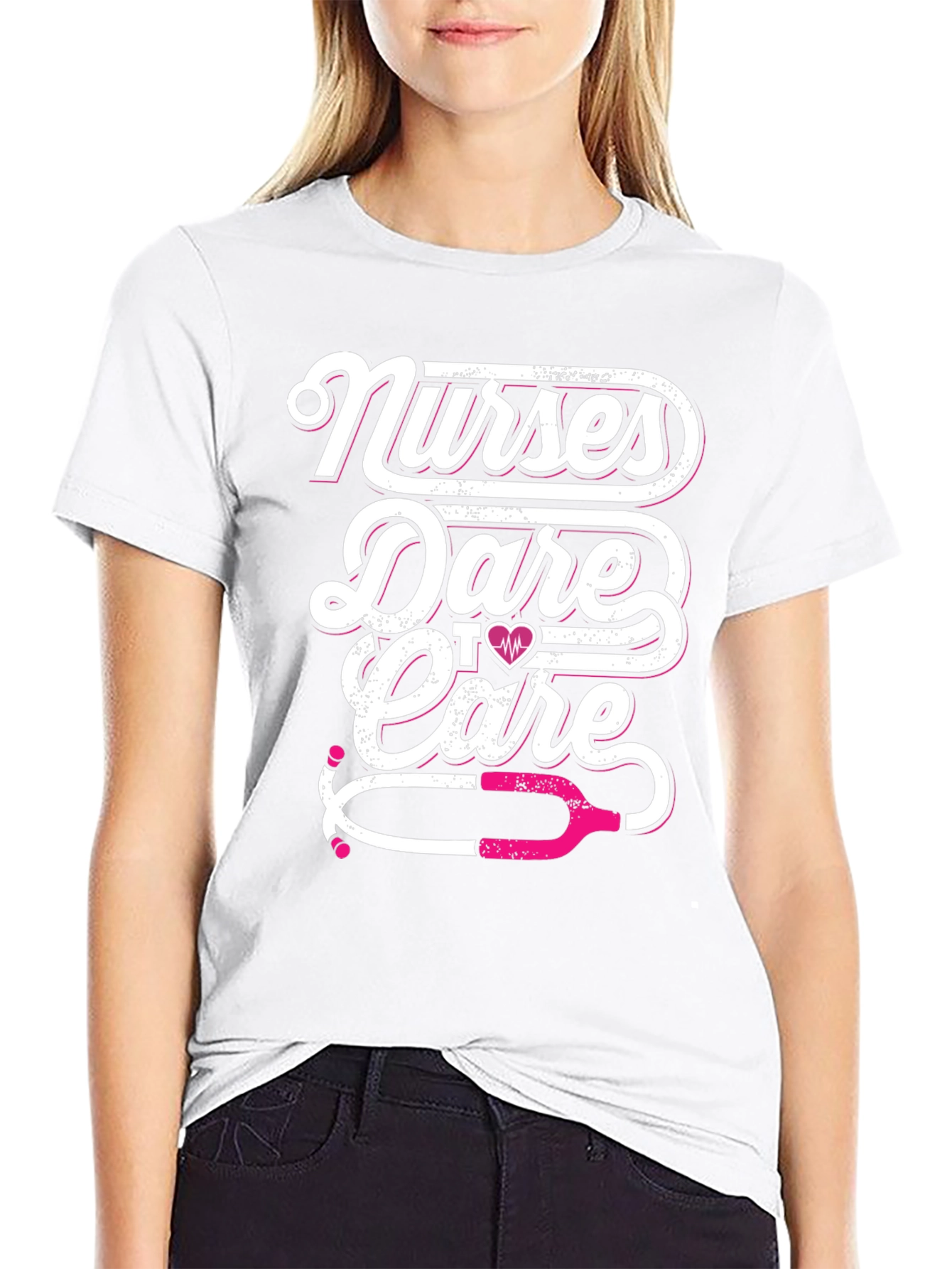 Nurses Dare to Care Black T-Shirt