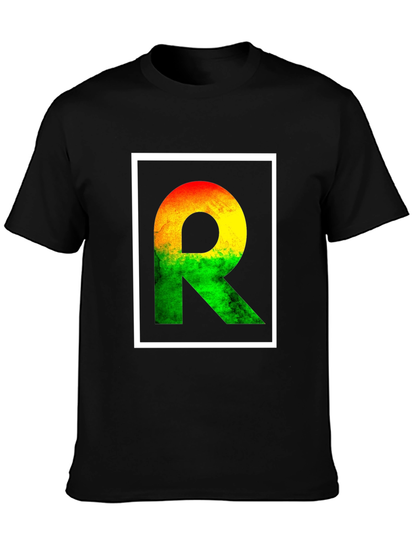 Rasta R Letter T-Shirt - Reggae Style Graphic Tee