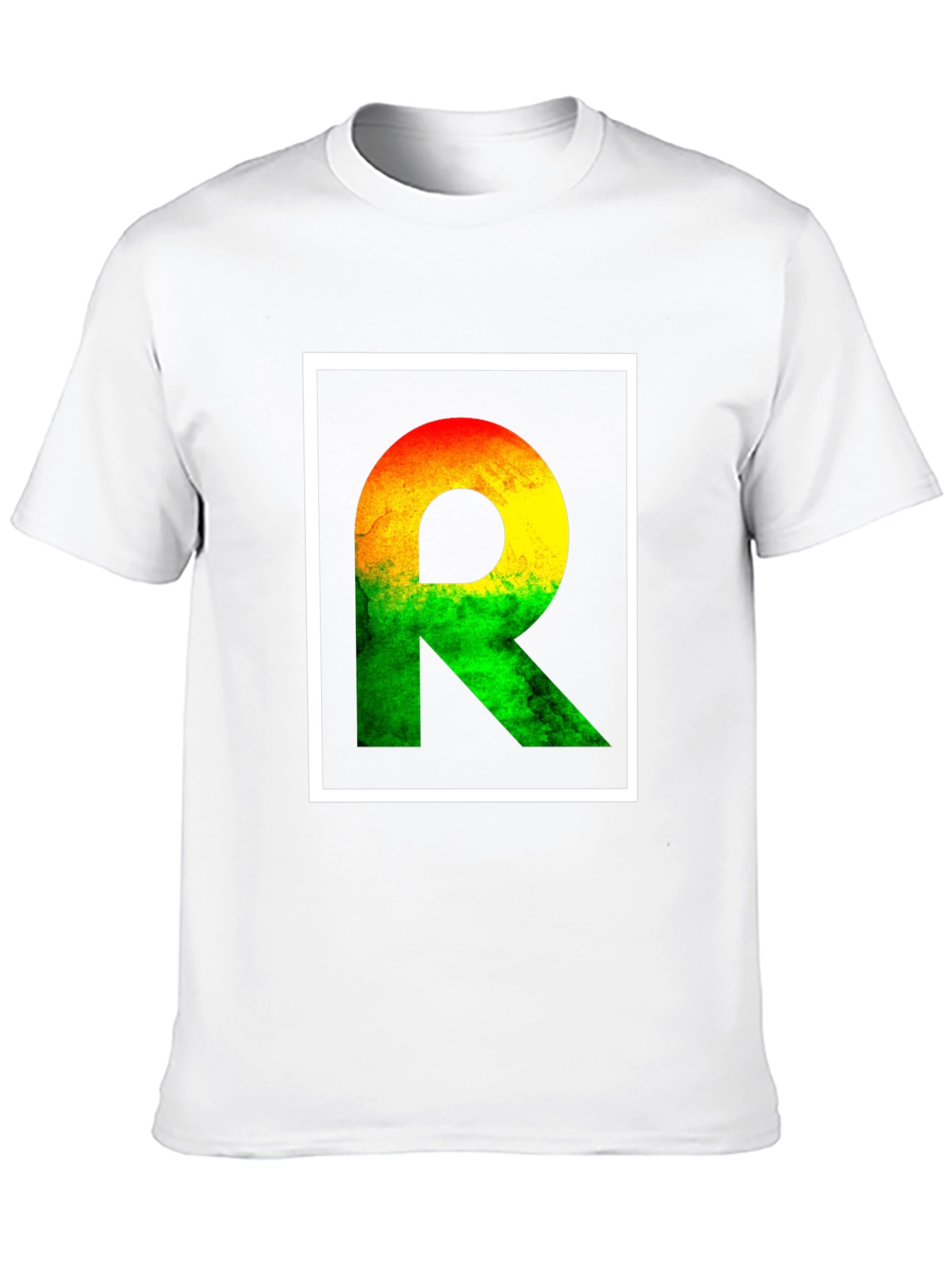 Rasta R Letter T-Shirt - Reggae Style Graphic Tee