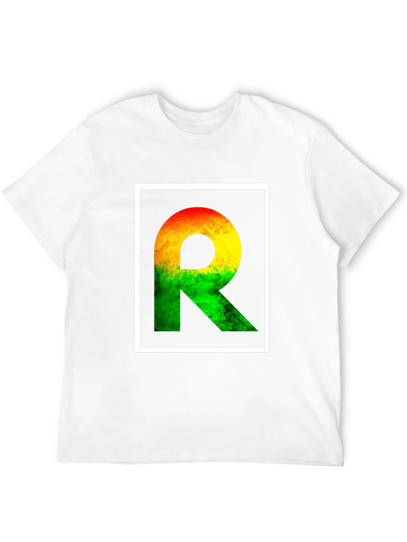 Rasta R Letter T-Shirt - Reggae Style Graphic Tee