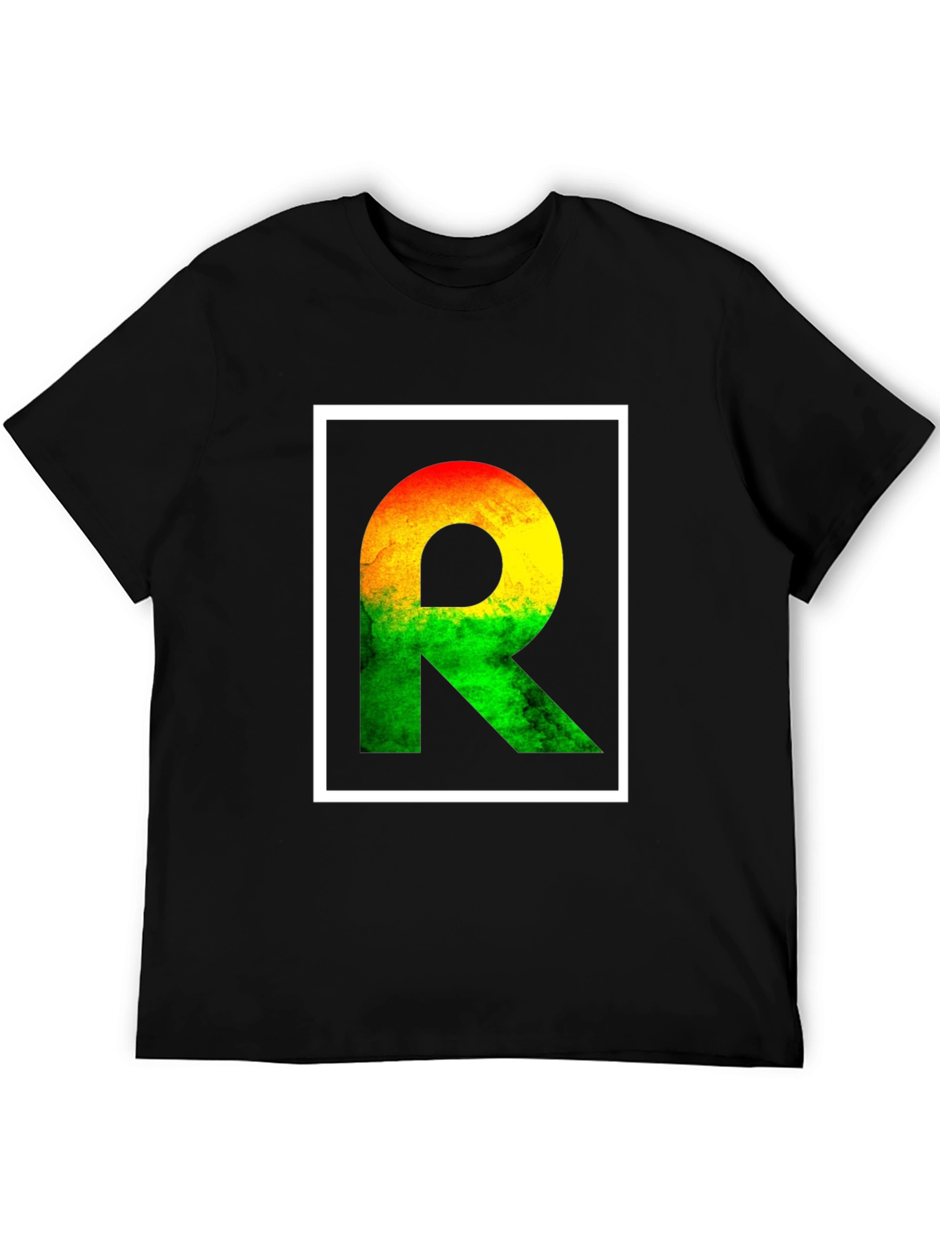 Rasta R Letter T-Shirt - Reggae Style Graphic Tee