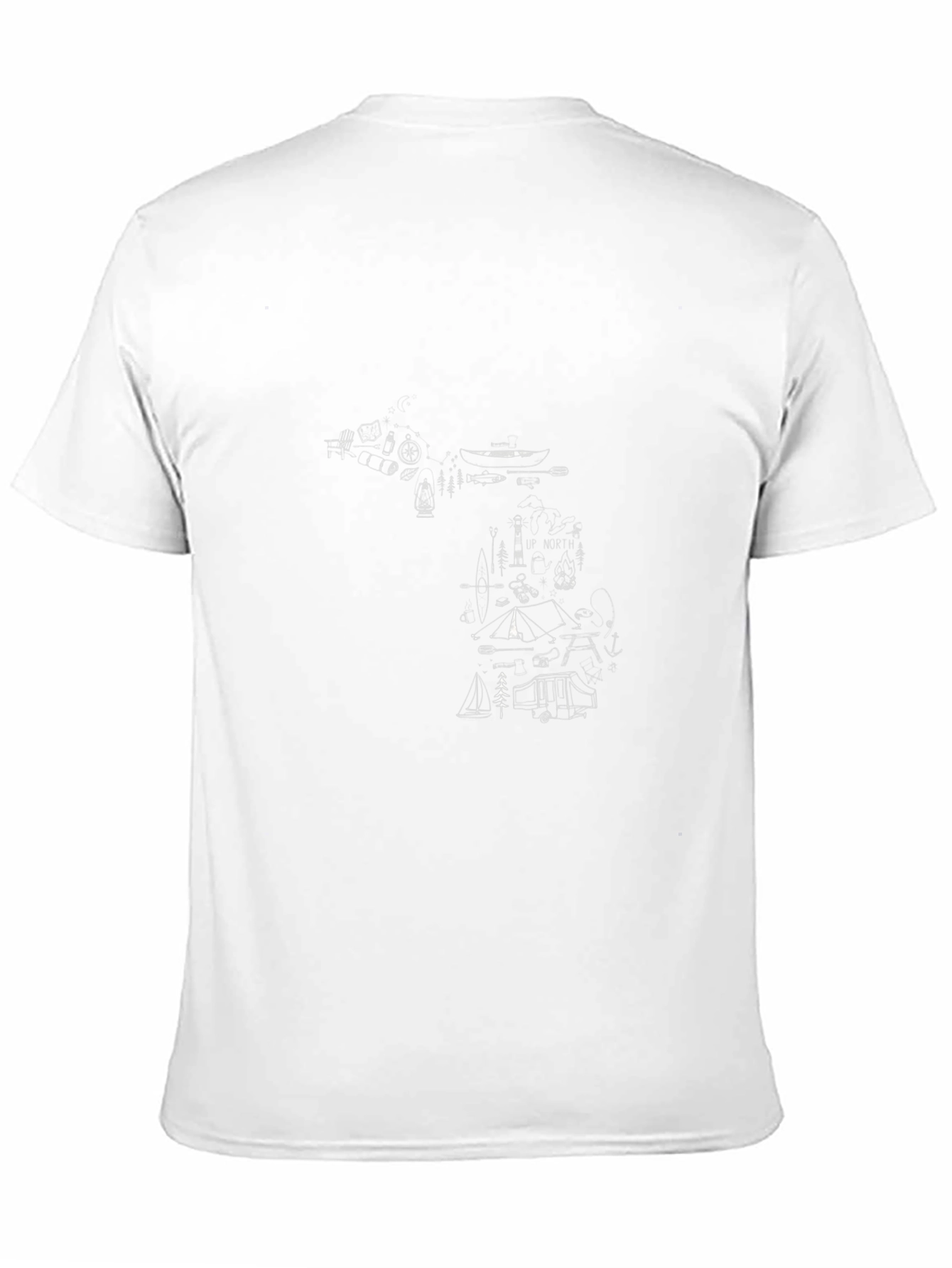 Geometric Outline Graphic Print Black Tee