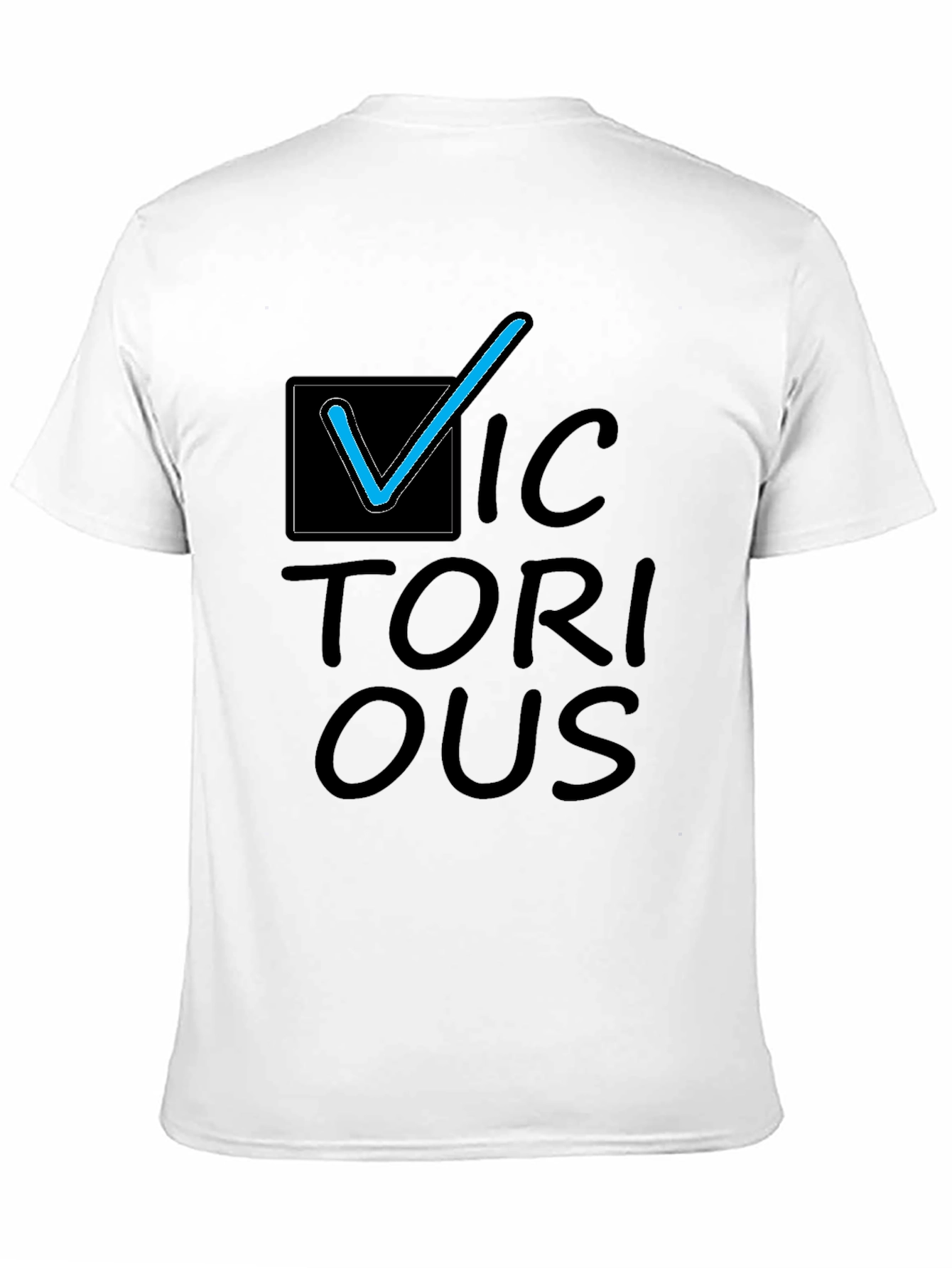 Victorious Graphic Tee - Black Cotton Casual T-Shirt