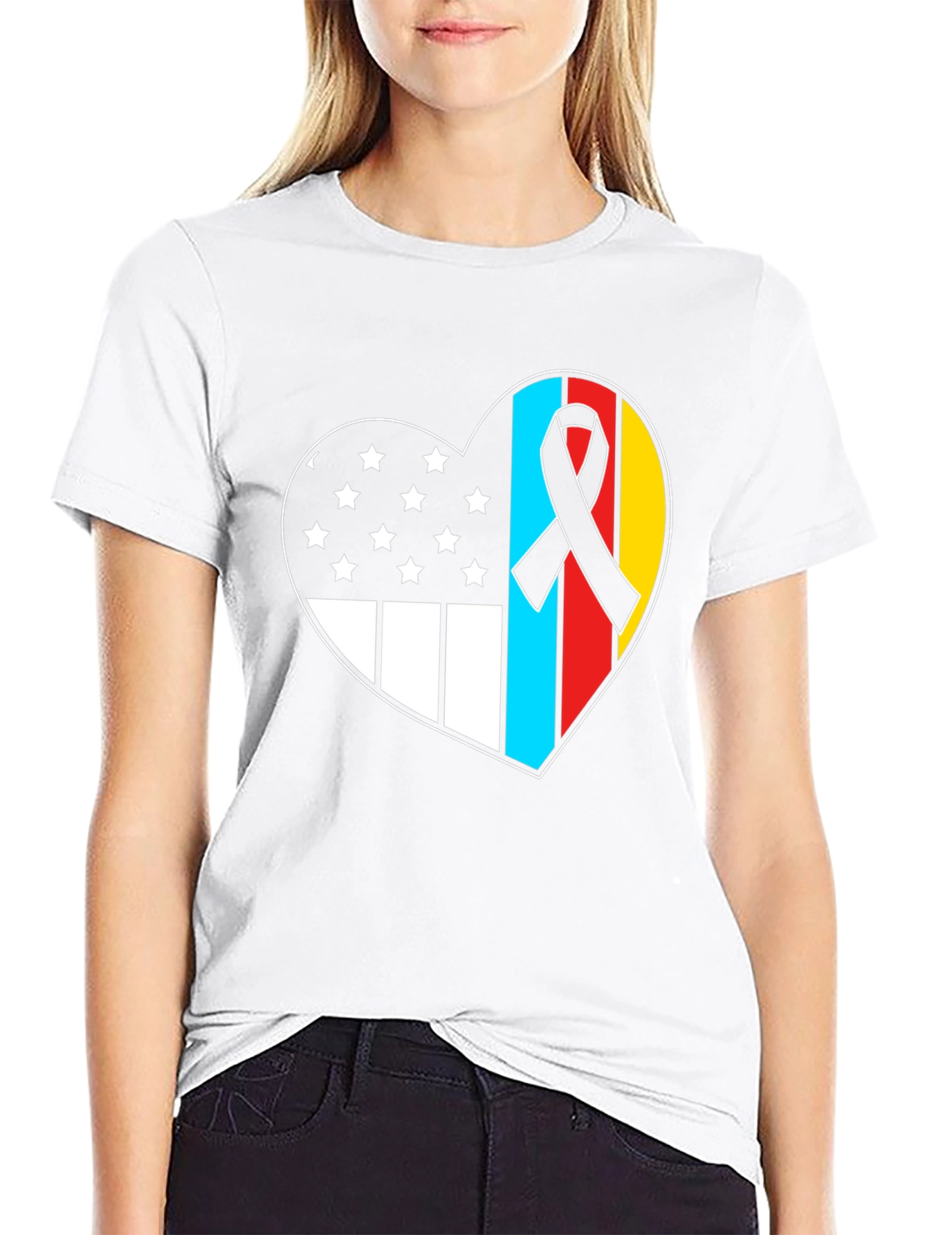 Heart Flag Patriotic T-Shirt