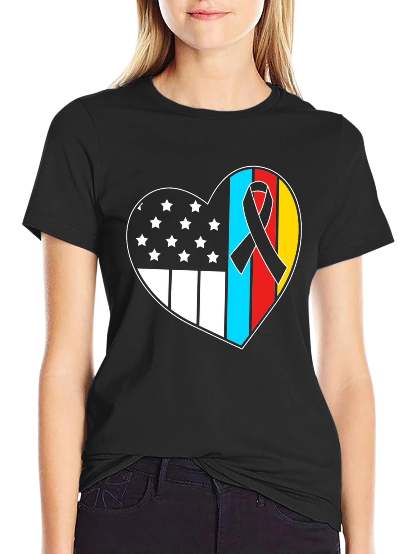 Heart Flag Patriotic T-Shirt