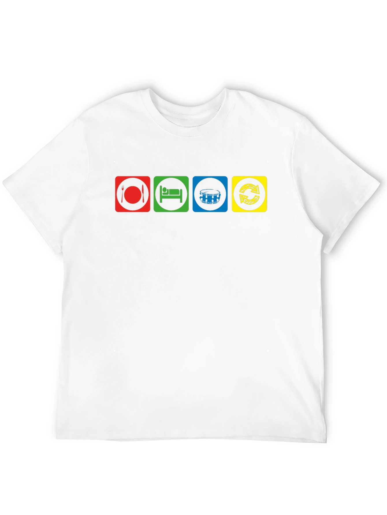 Eat Sleep Drum Repeat Black T-Shirt