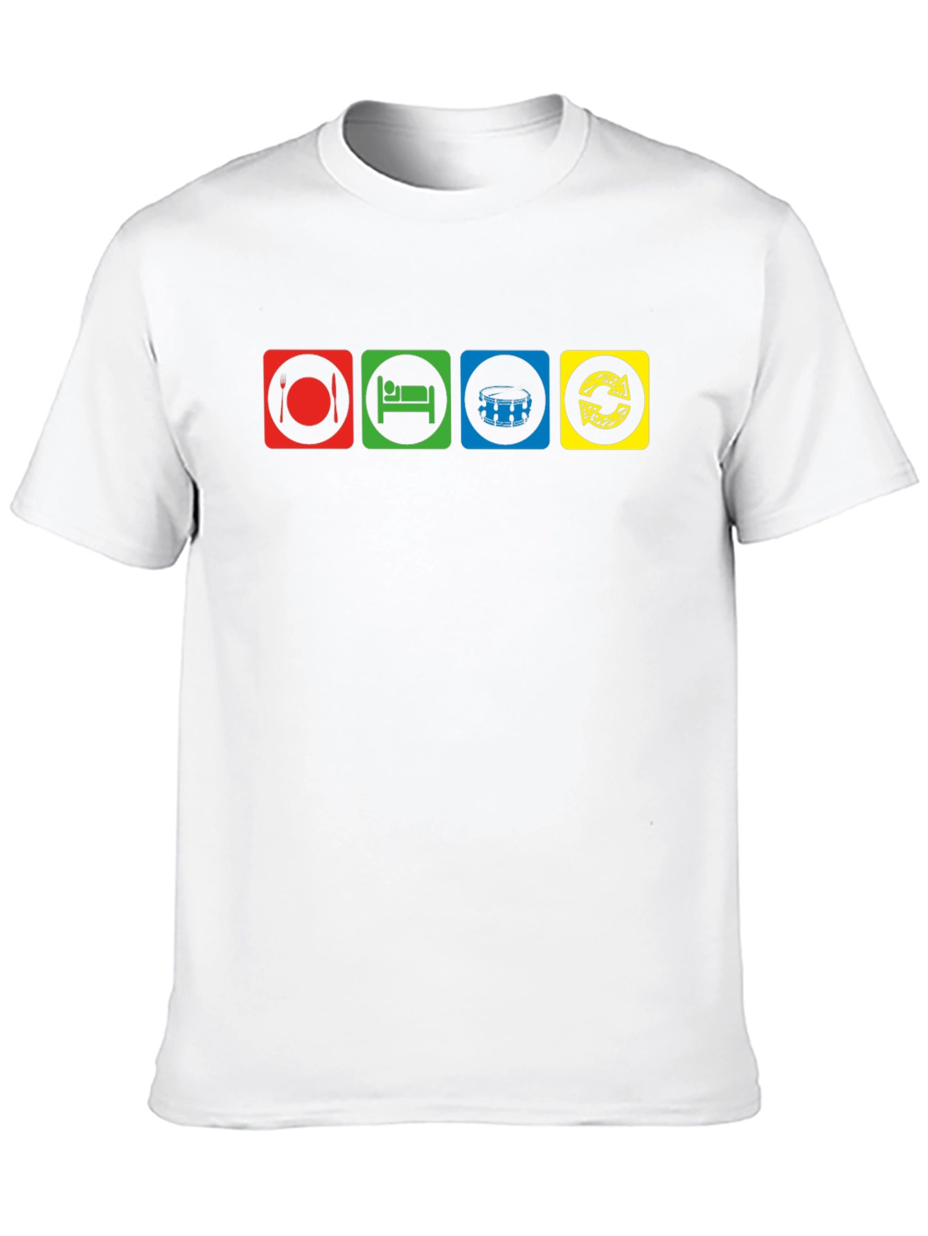 Eat Sleep Drum Repeat Black T-Shirt