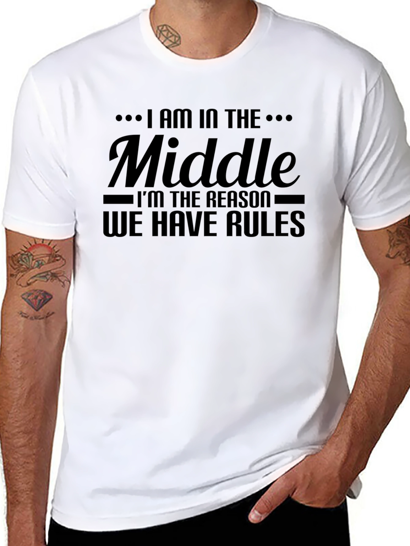Middle Child T-Shirt - Rules Reason Funny Tee
