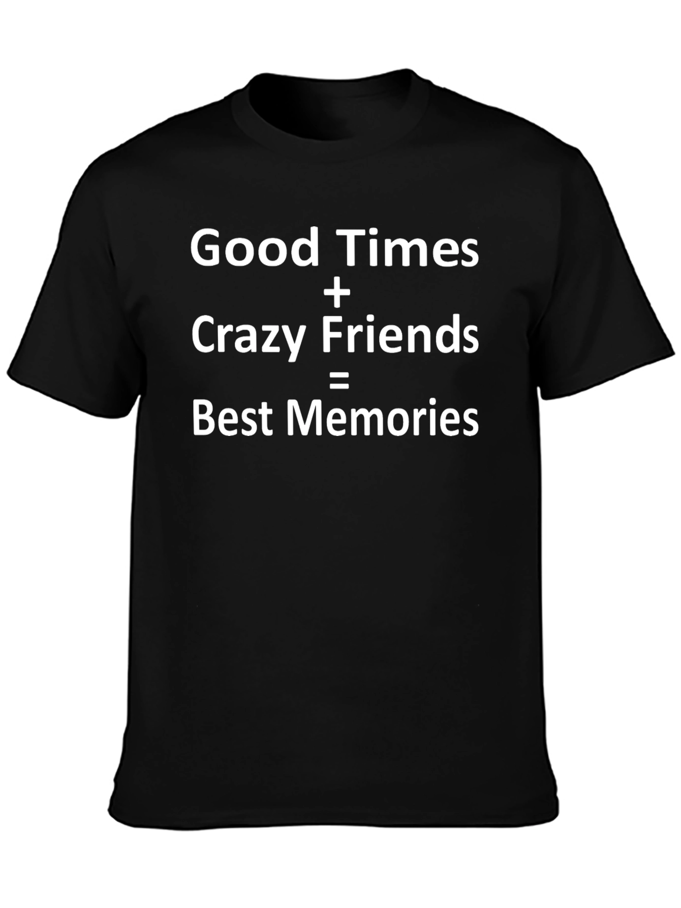 Good Times Crazy Friends Black Graphic Tee