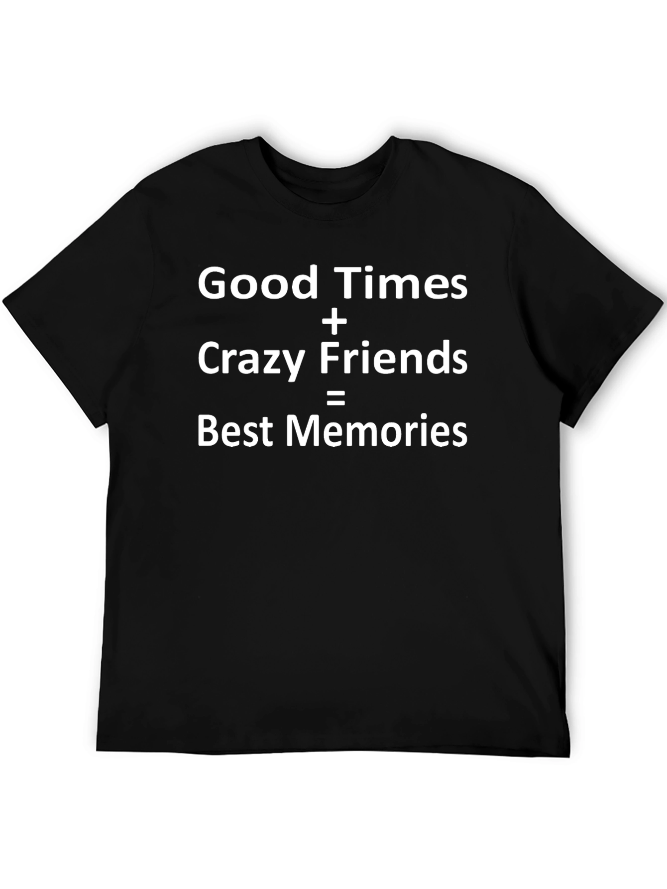 Good Times Crazy Friends Black Graphic Tee