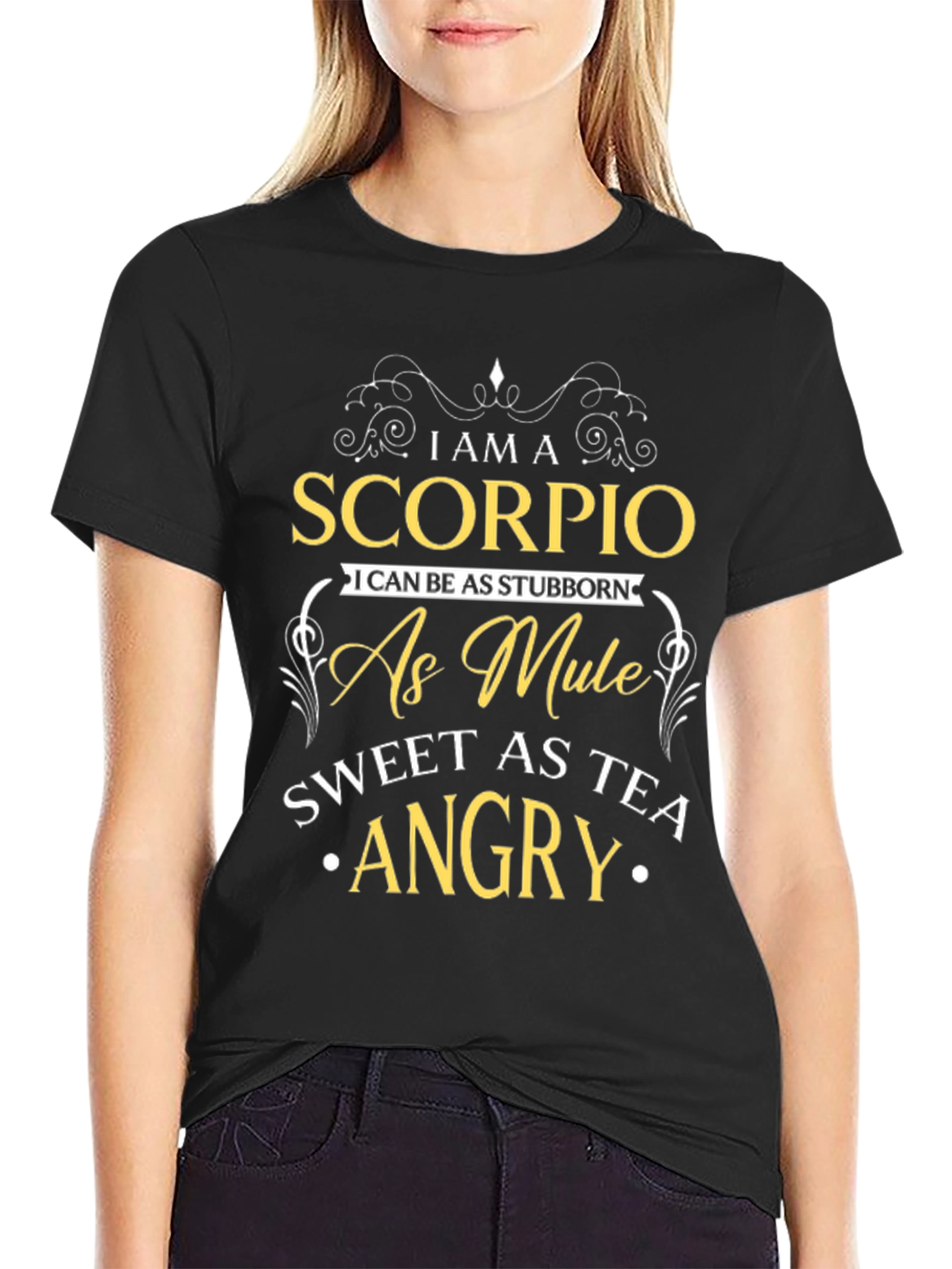 Scorpio Stubborn Mule Black Tee