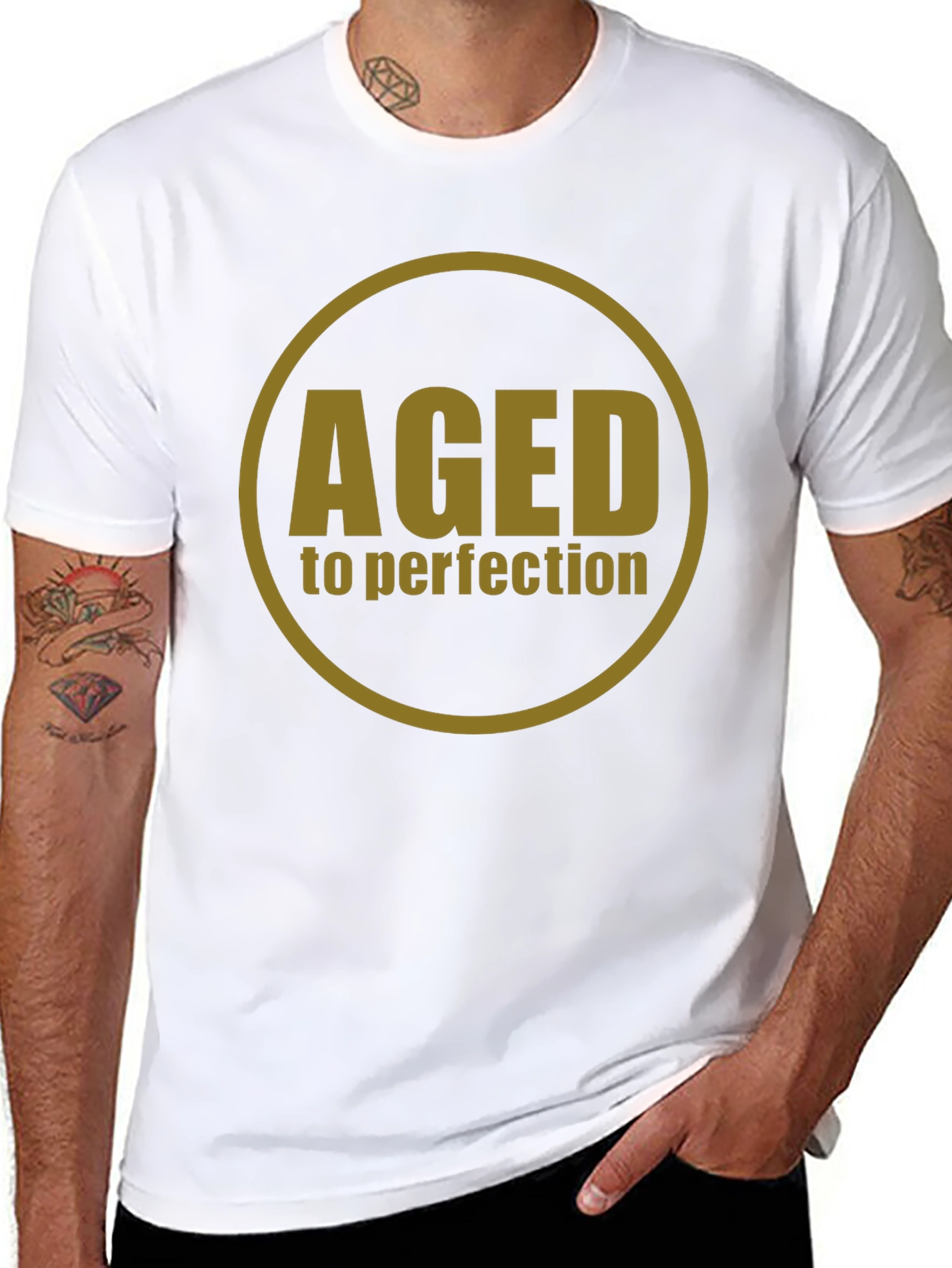 Aged to Perfection Black Graphic Tee