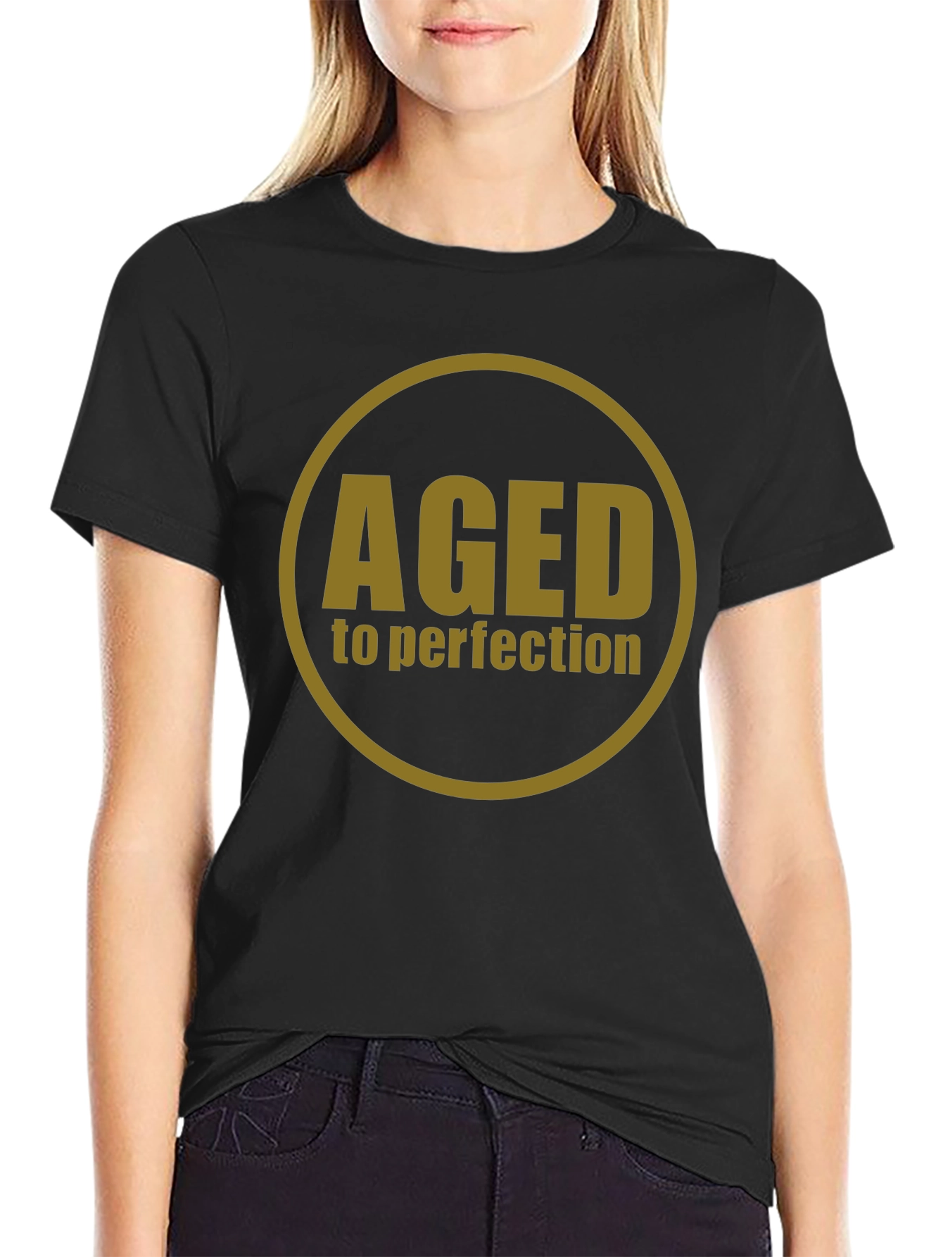 Aged to Perfection Black Graphic Tee
