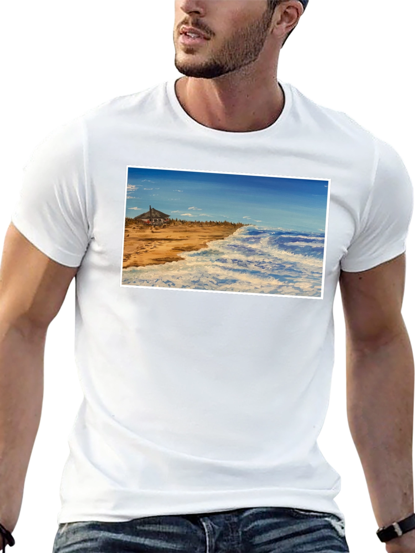 Beach House Graphic Tee - Coastal Style