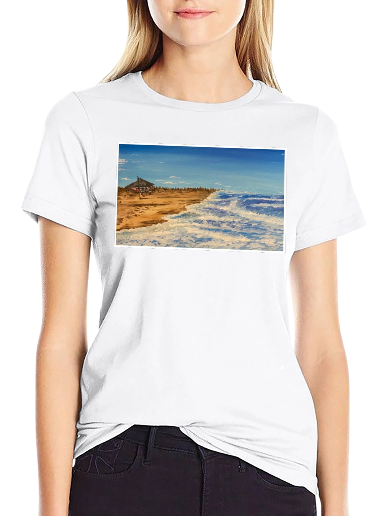 Beach House Graphic Tee - Coastal Style