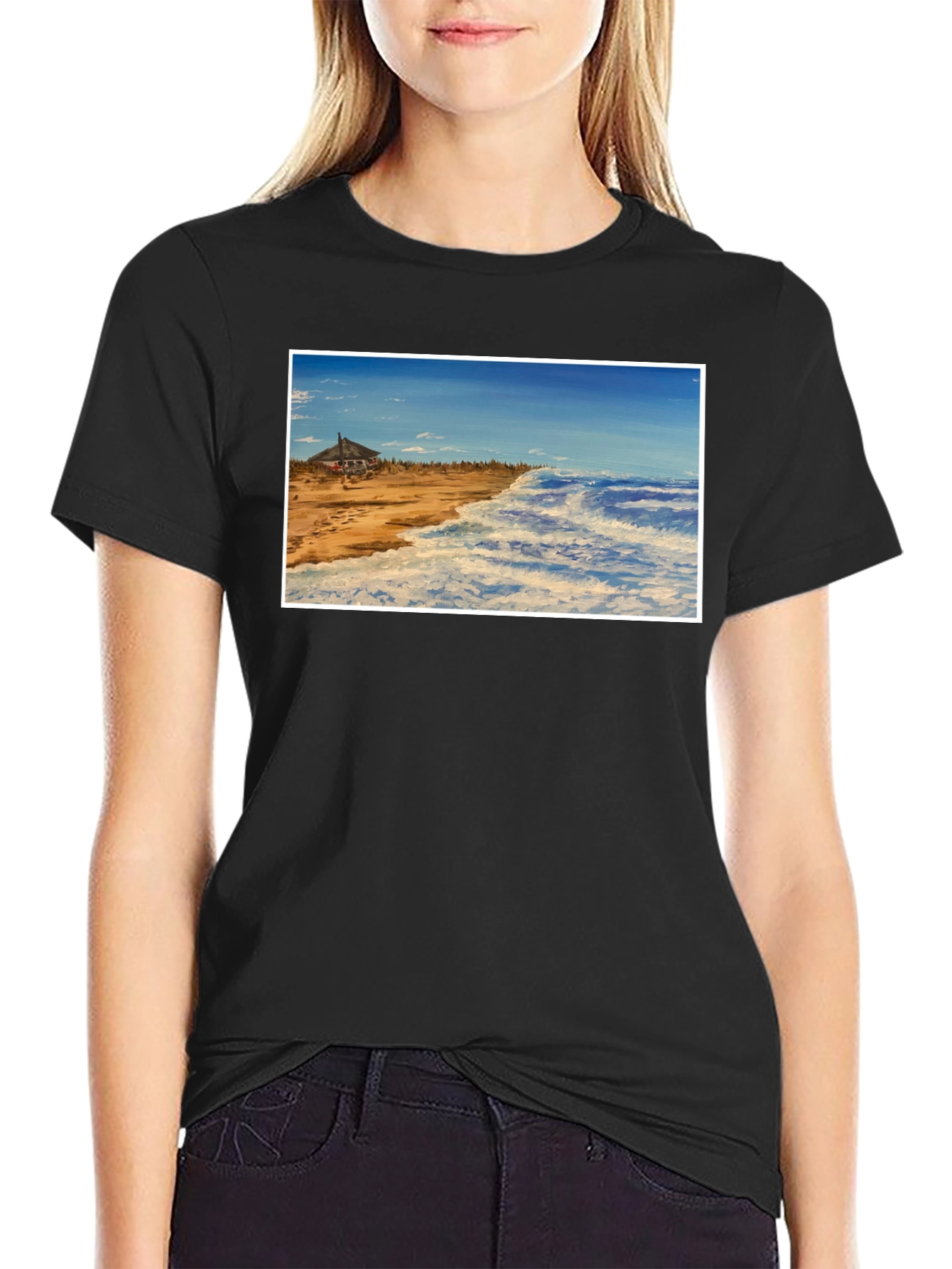 Beach House Graphic Tee - Coastal Style