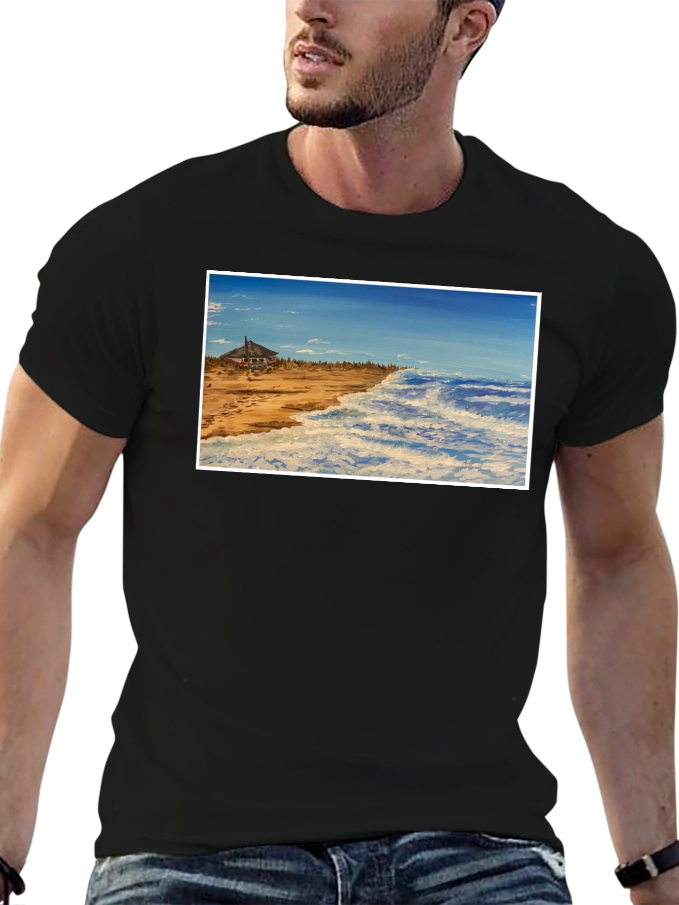 Beach House Graphic Tee - Coastal Style