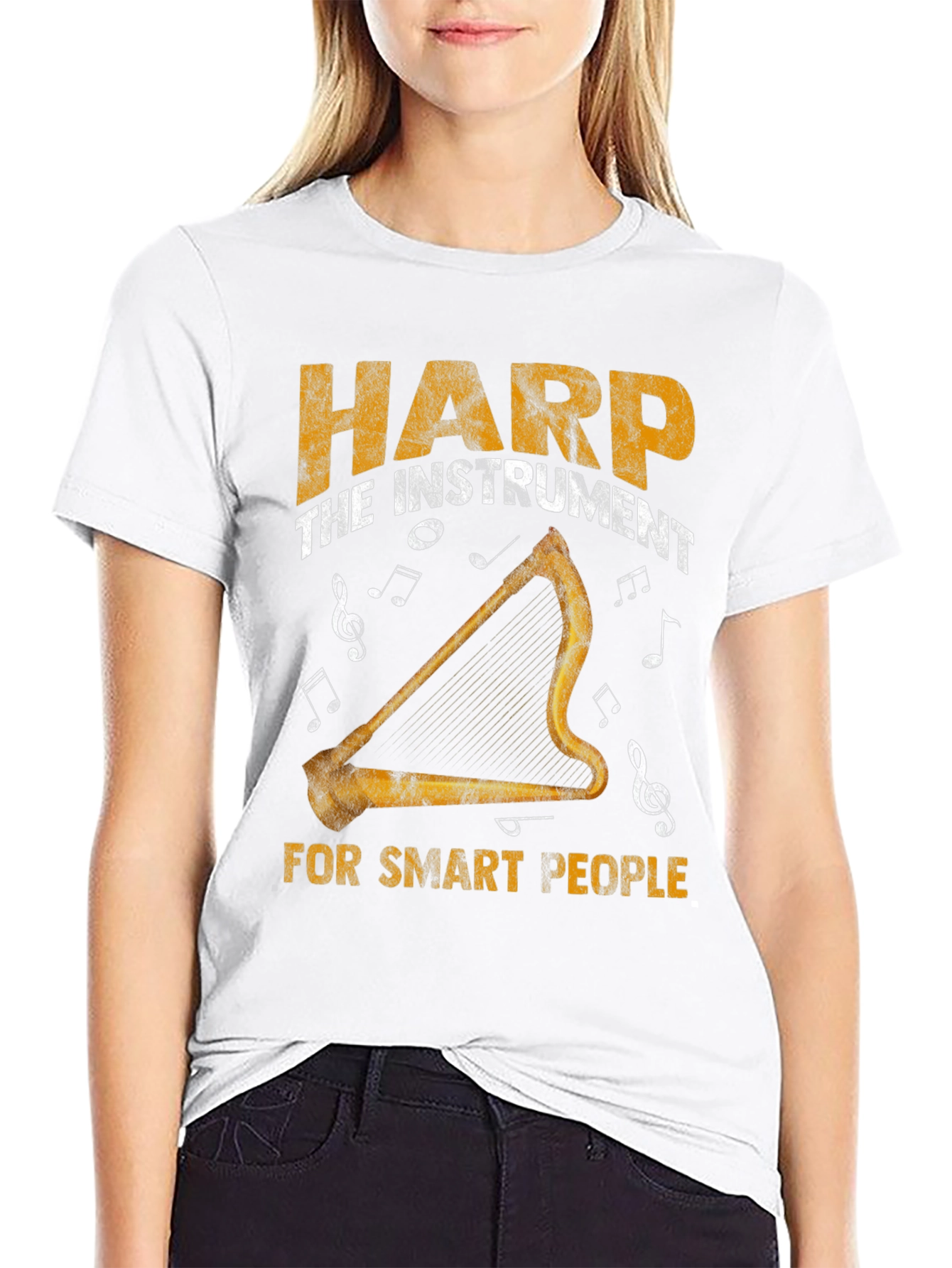 Harp Instrument T-Shirt - For Smart People