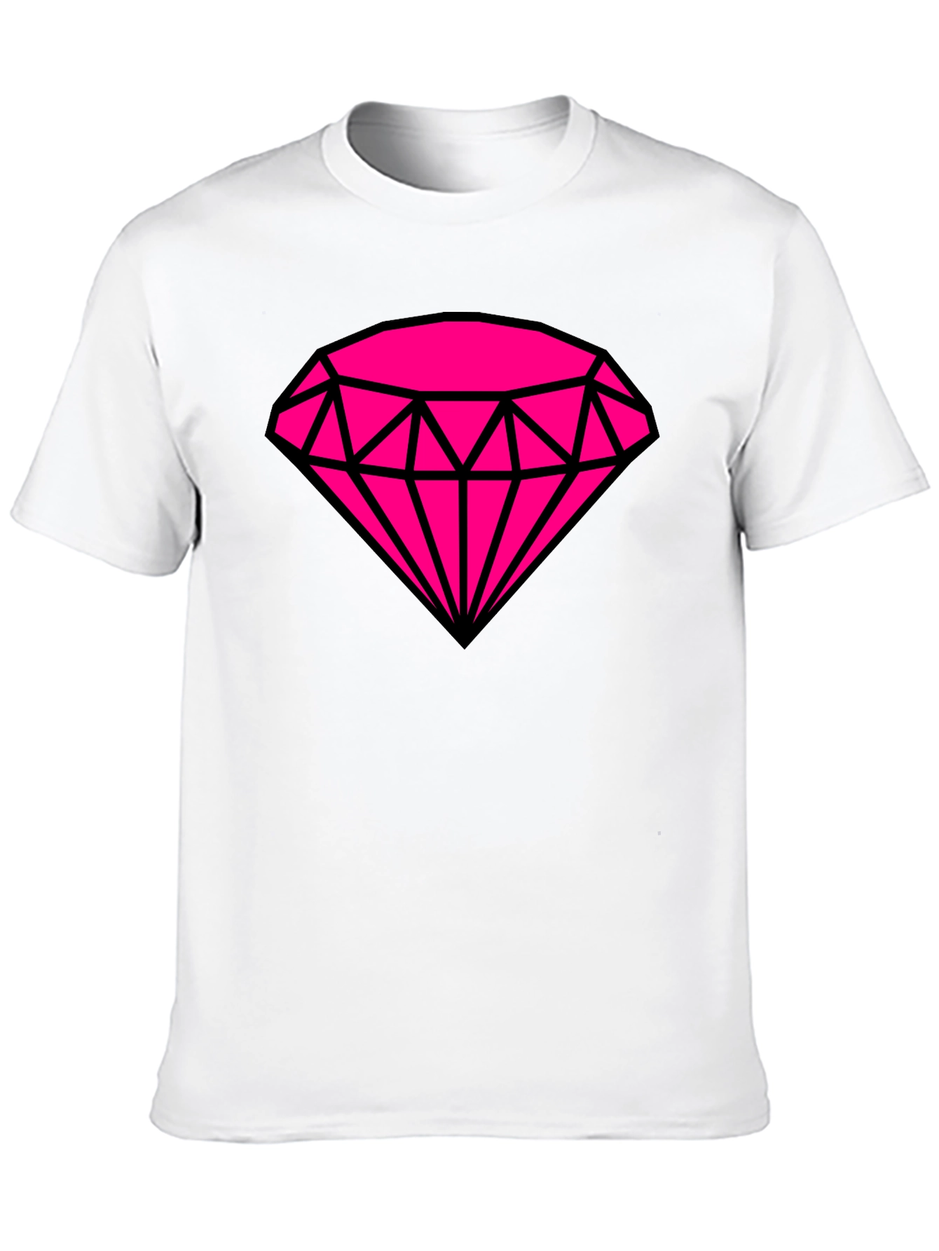 Bold Graphic Tee: Hot Pink Diamond Design