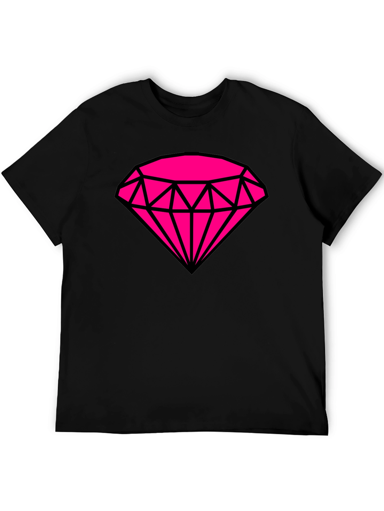 Bold Graphic Tee: Hot Pink Diamond Design
