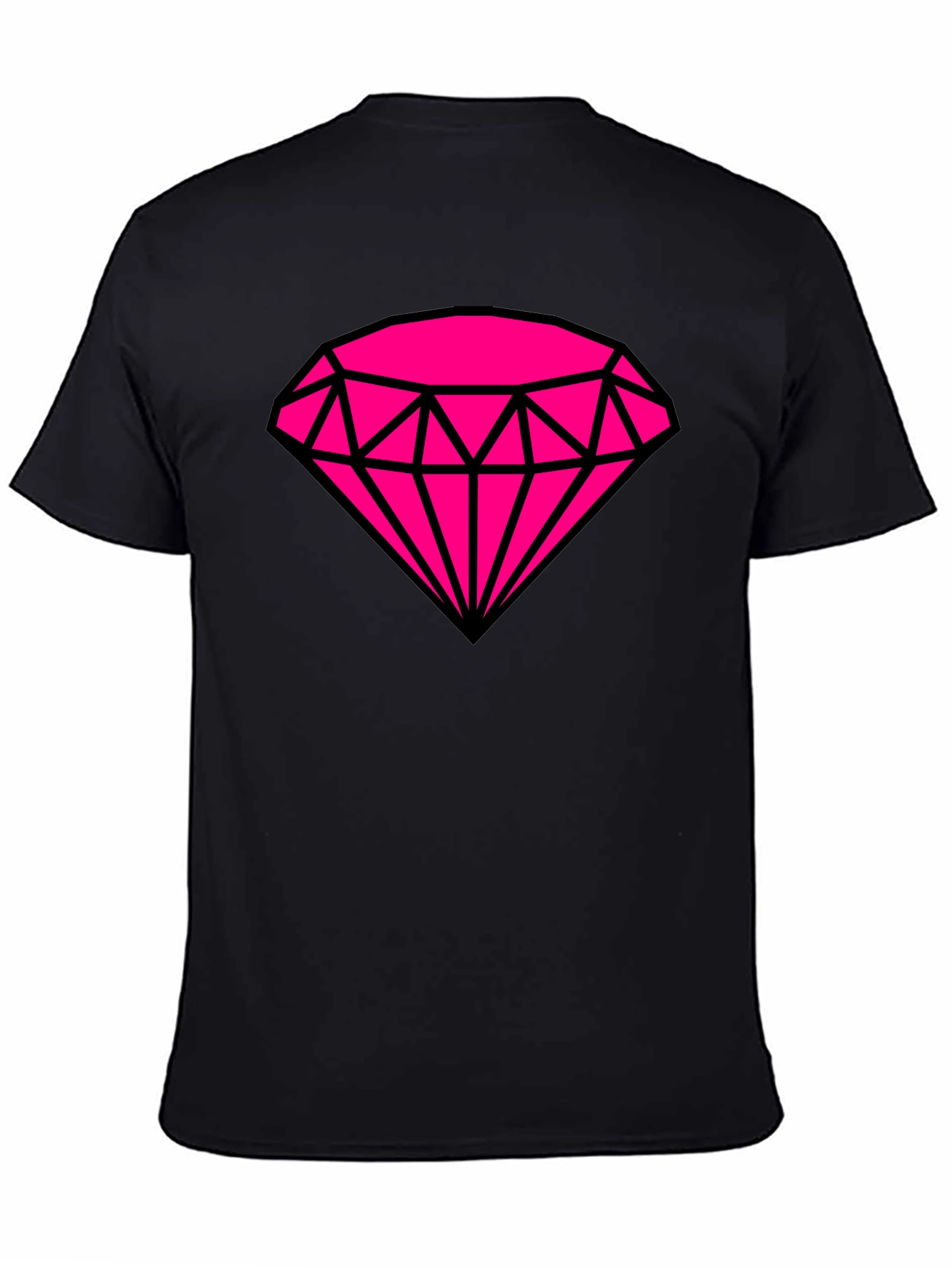 Bold Graphic Tee: Hot Pink Diamond Design