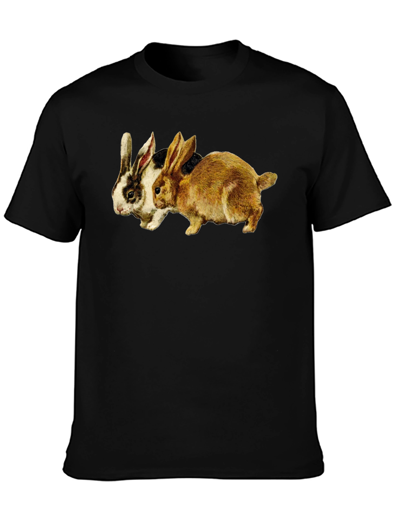 Rabbits Graphic Tee - Classic Black T-Shirt