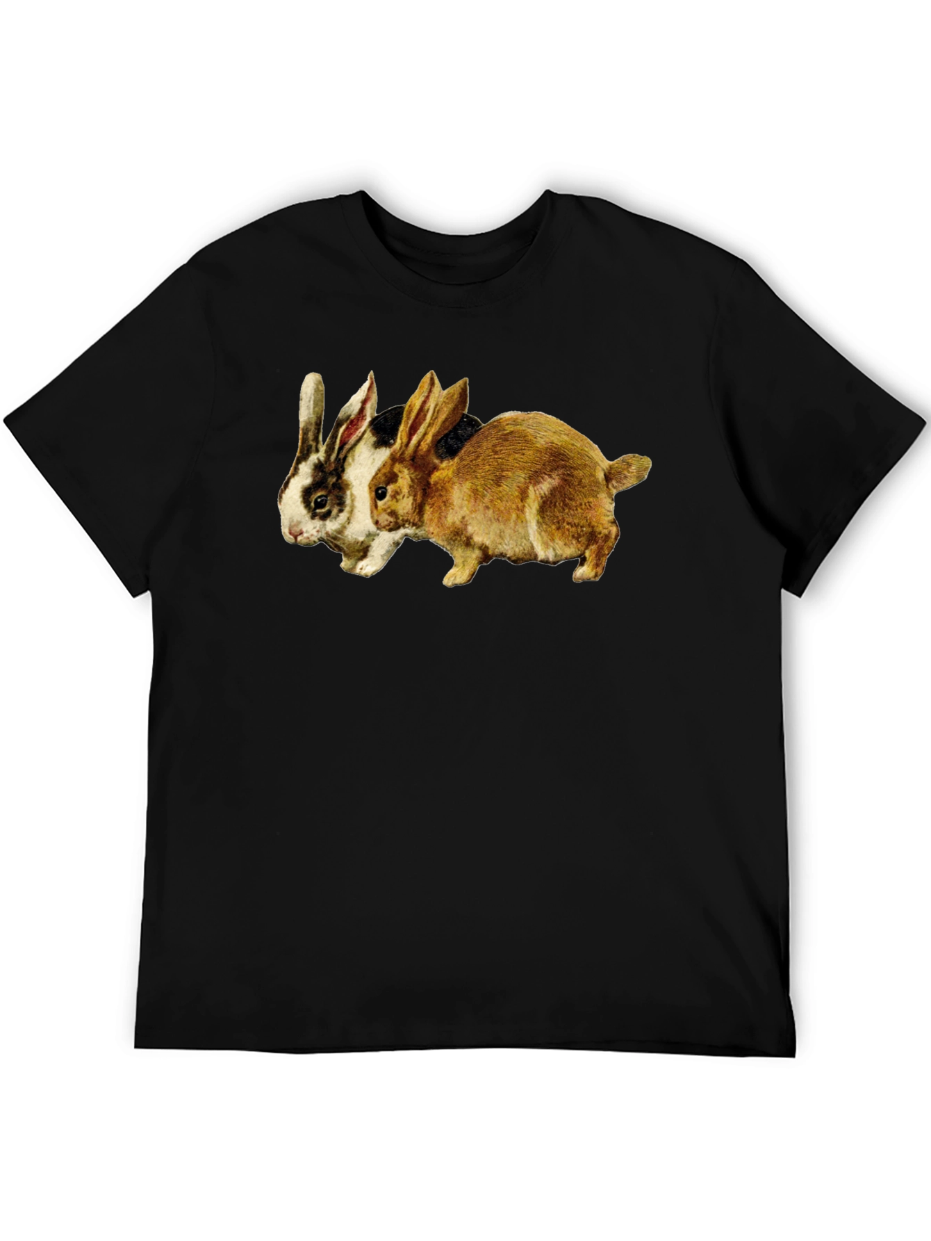 Rabbits Graphic Tee - Classic Black T-Shirt