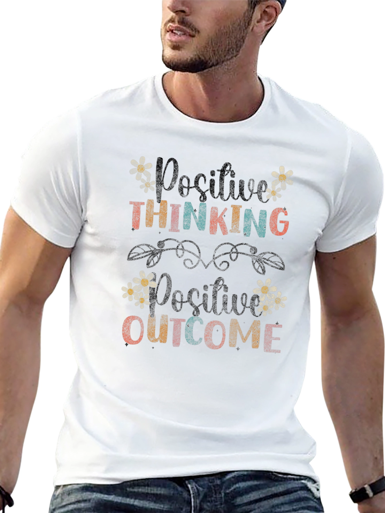 Positive Thinking Positive Outcome Graphic Tee