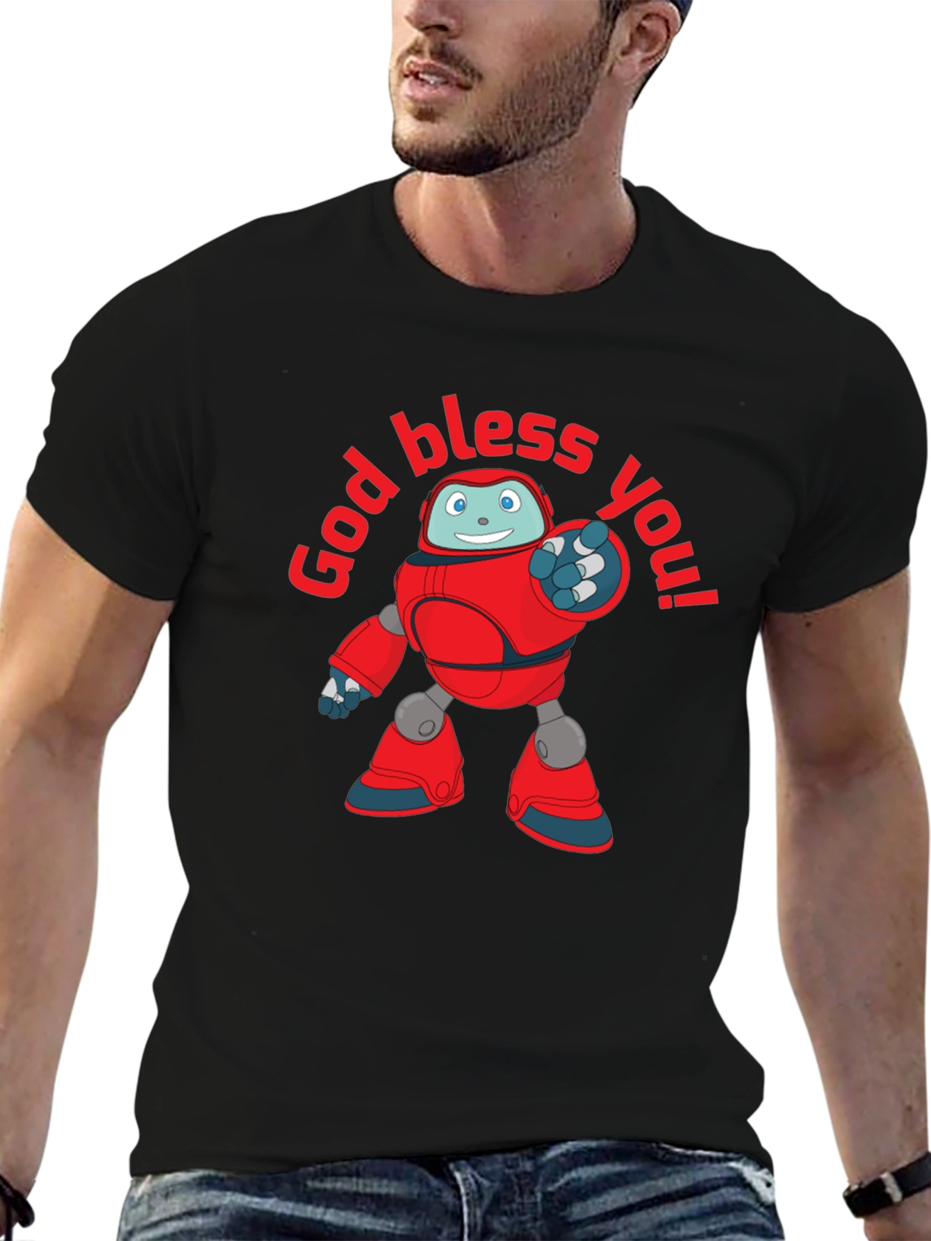 God Bless You Robot T-Shirt