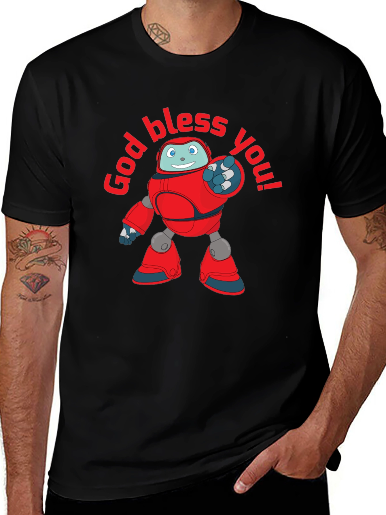 God Bless You Robot T-Shirt