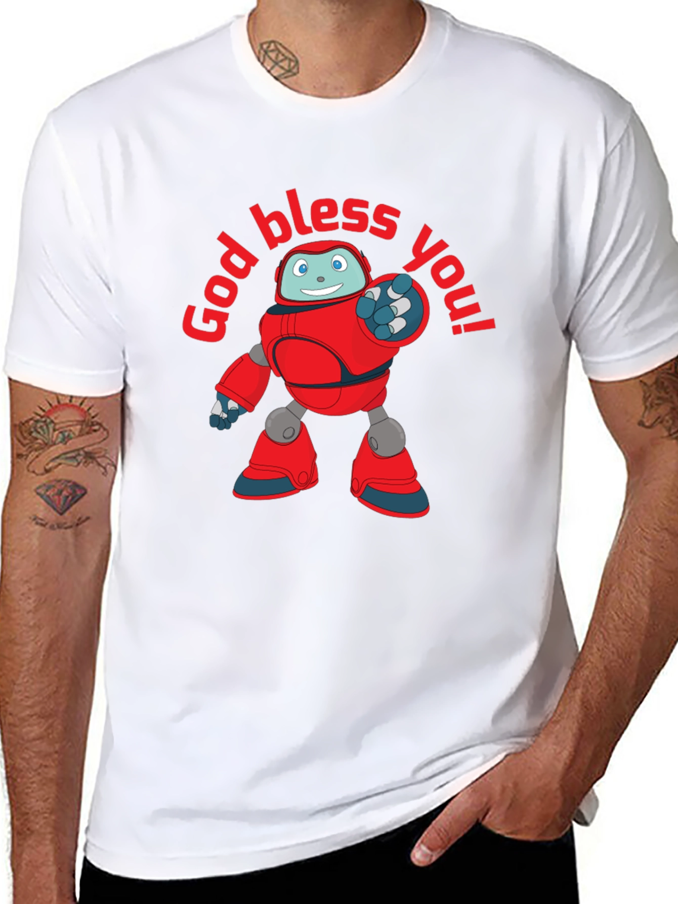 God Bless You Robot T-Shirt