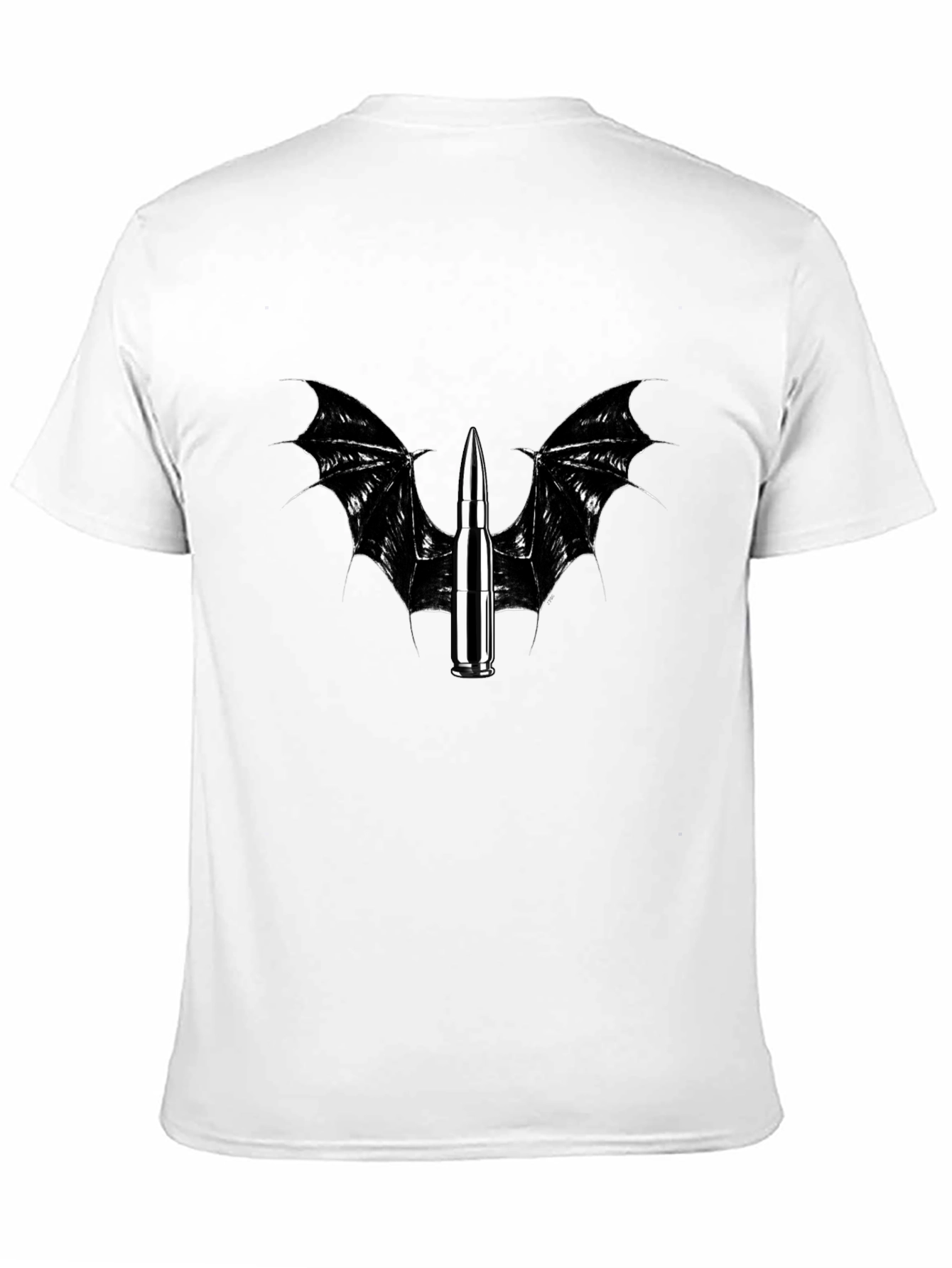Winged Bullet Graphic Tee - Edgy Design