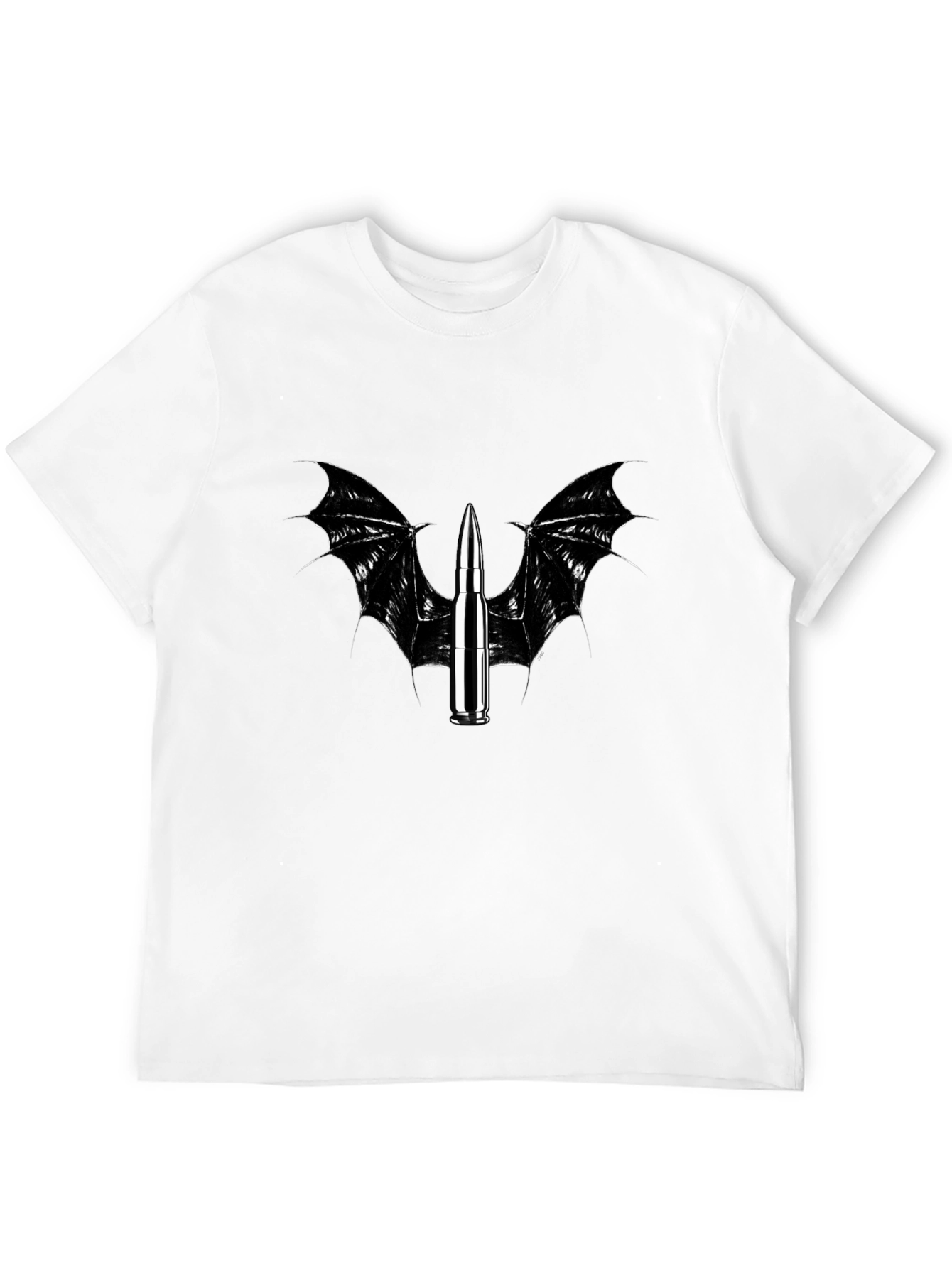 Winged Bullet Graphic Tee - Edgy Design