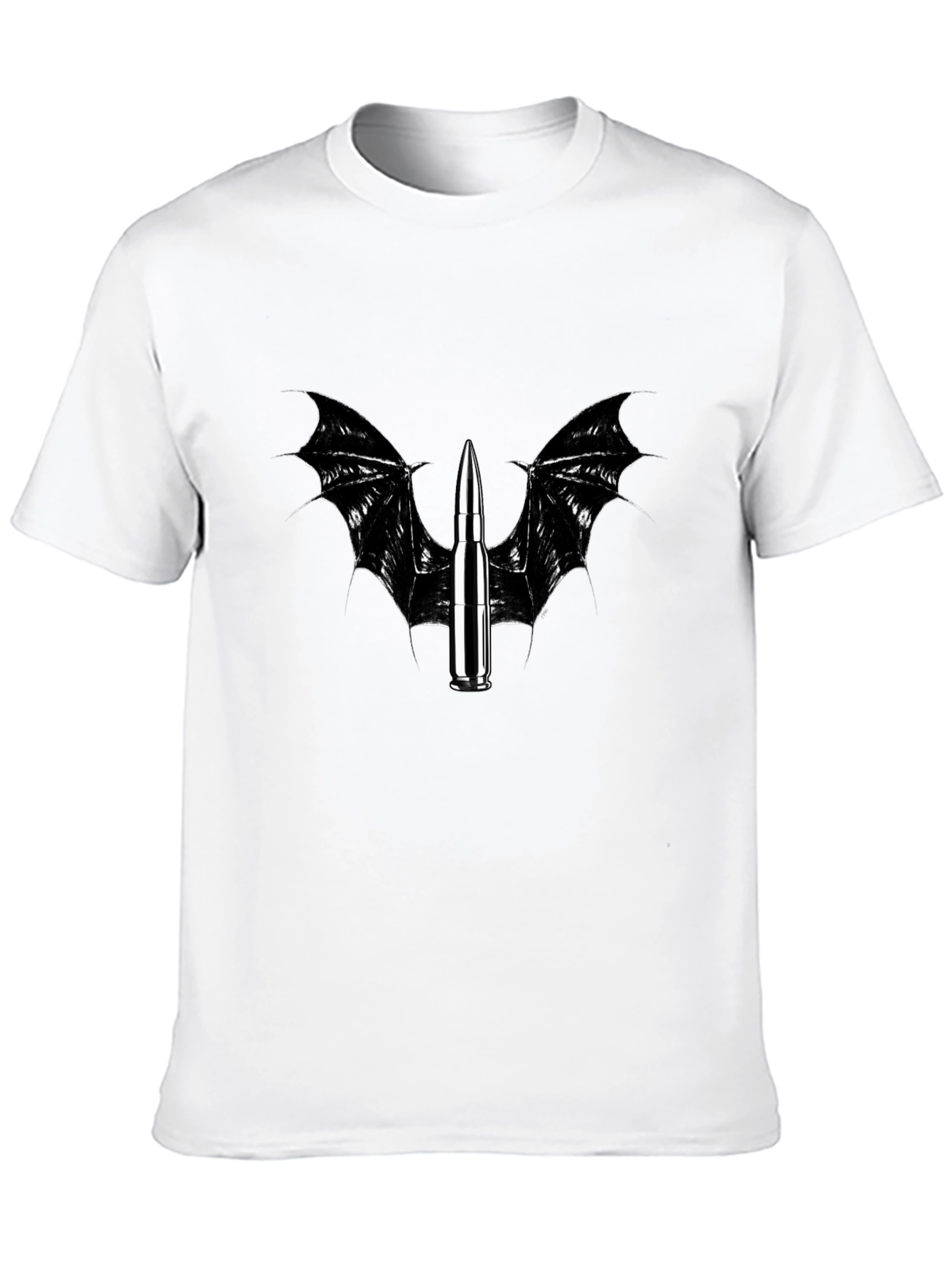 Winged Bullet Graphic Tee - Edgy Design