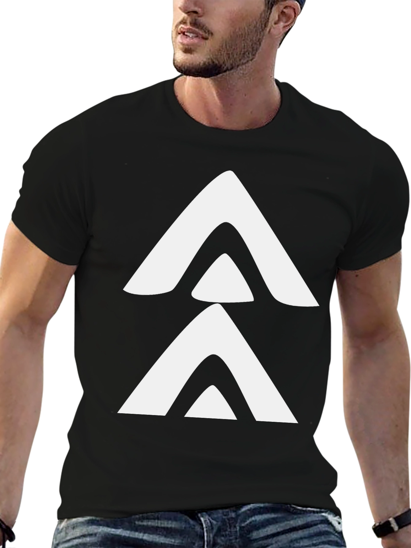 Modern Graphic Tee - Double Arrow Design