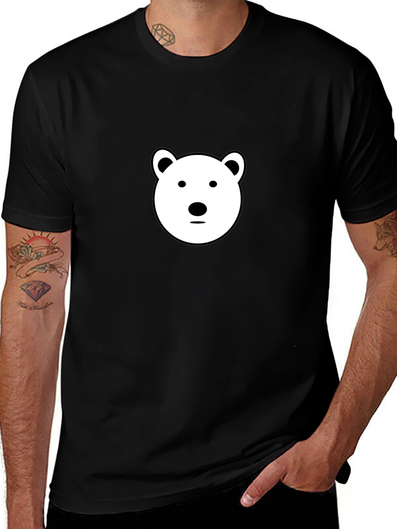 Cool Bear Graphic Black T-Shirt