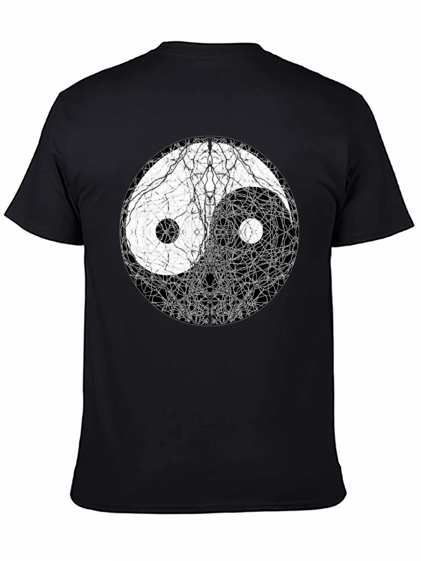 Yin Yang Tree Black T-Shirt