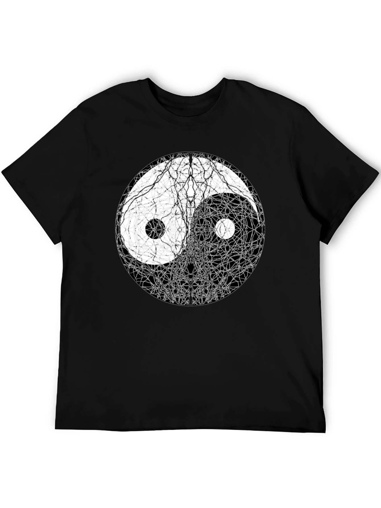 Yin Yang Tree Black T-Shirt