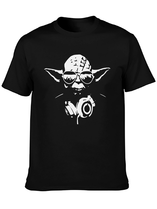 Yoda DJ Graphic T-Shirt - Black Cotton Tee